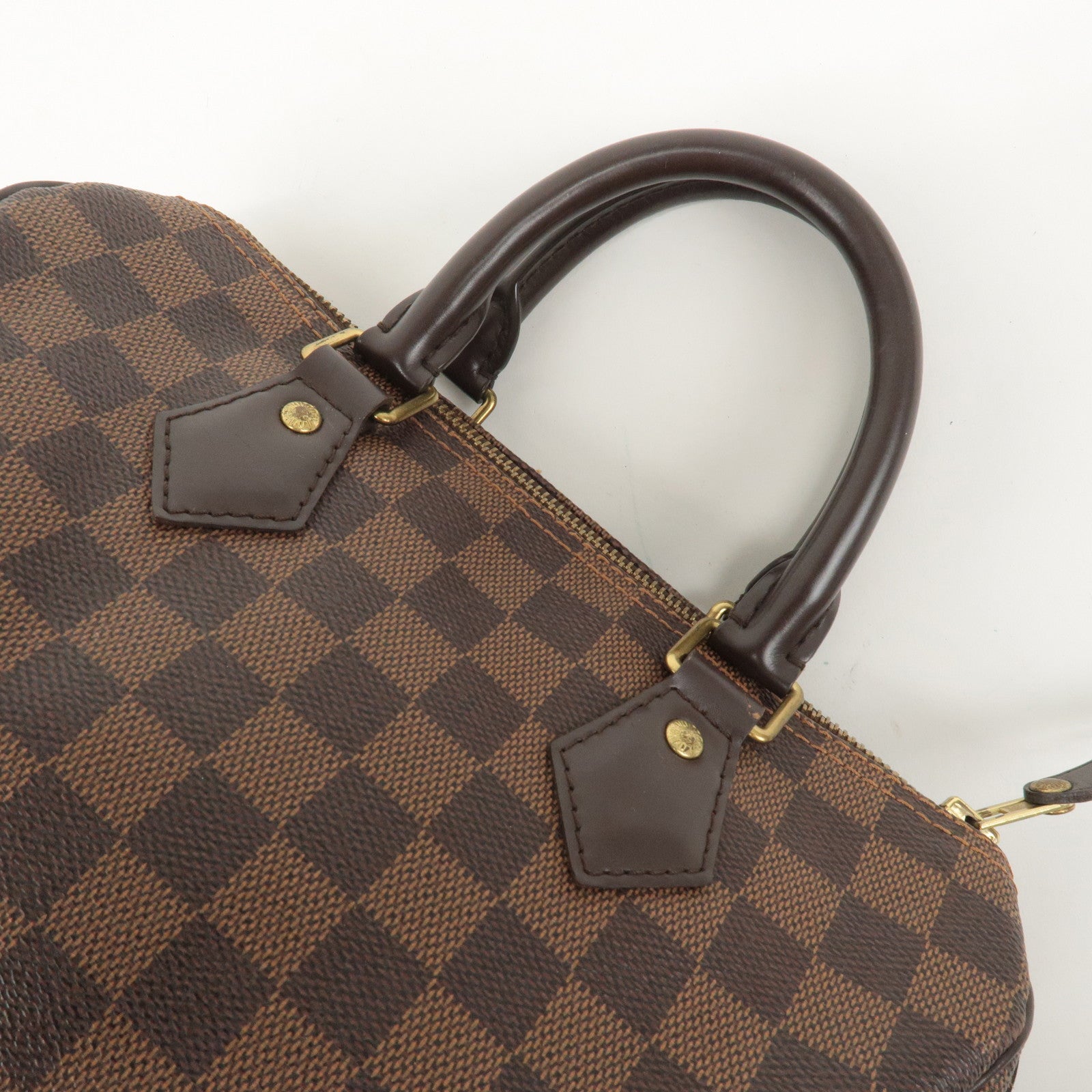 Louis Vuitton Damier Ebene Speedy 25 Hand Bag Boston Bag N41532