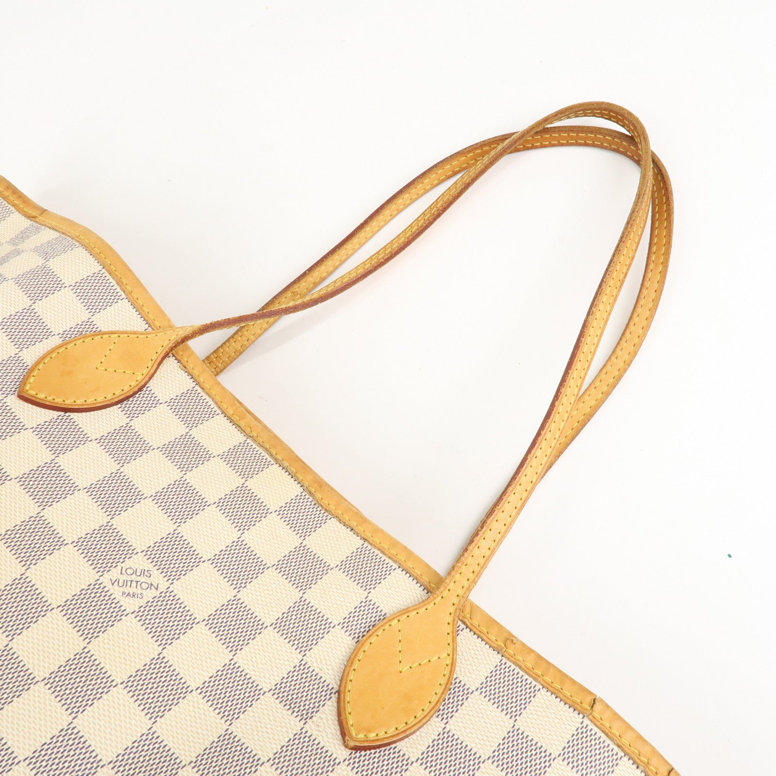 Louis Vuitton Damier Azur Neverfull MM Tote Bag N51107 Used