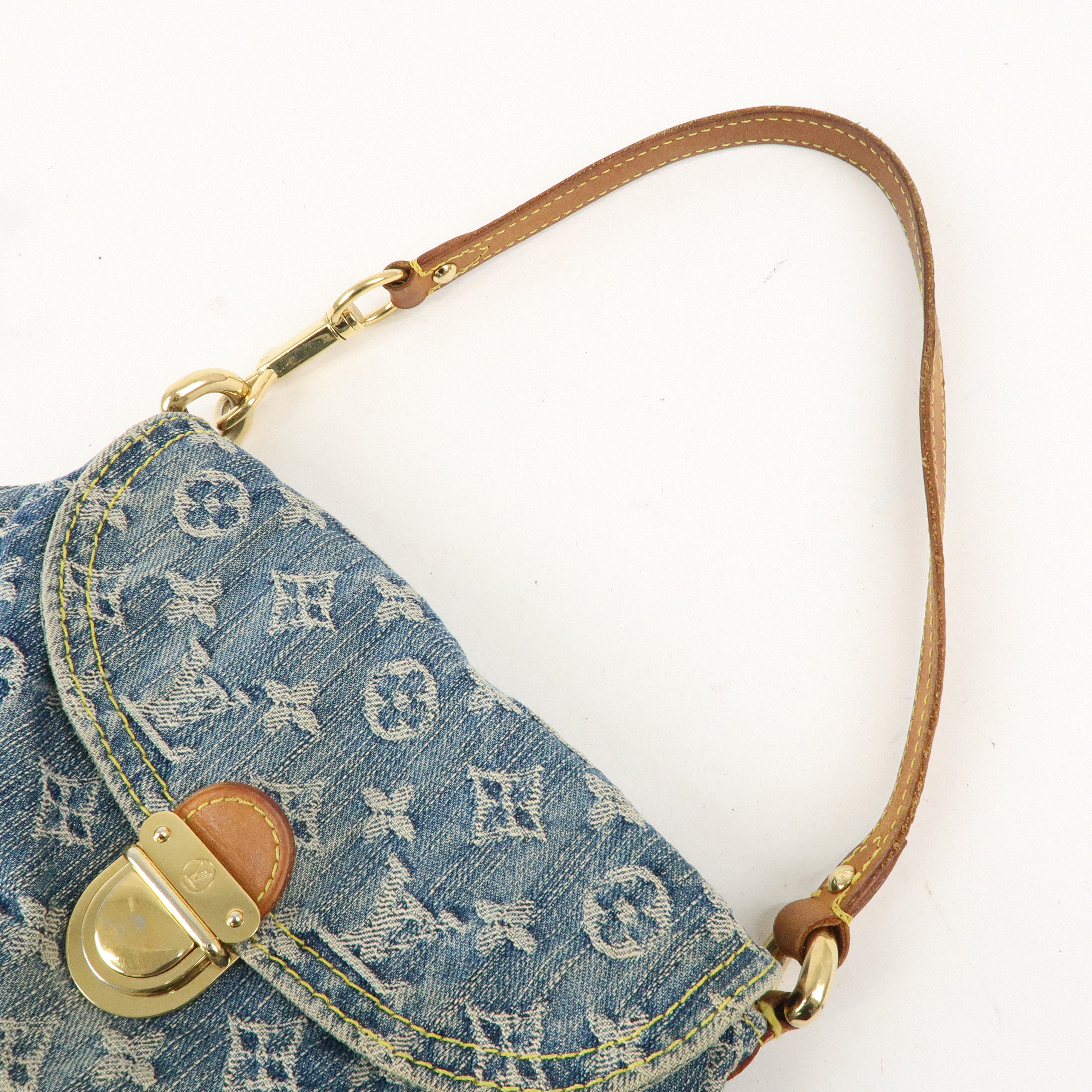 Louis Vuitton Monogram Denim Mini Pleaty Shoulder Bag M95050