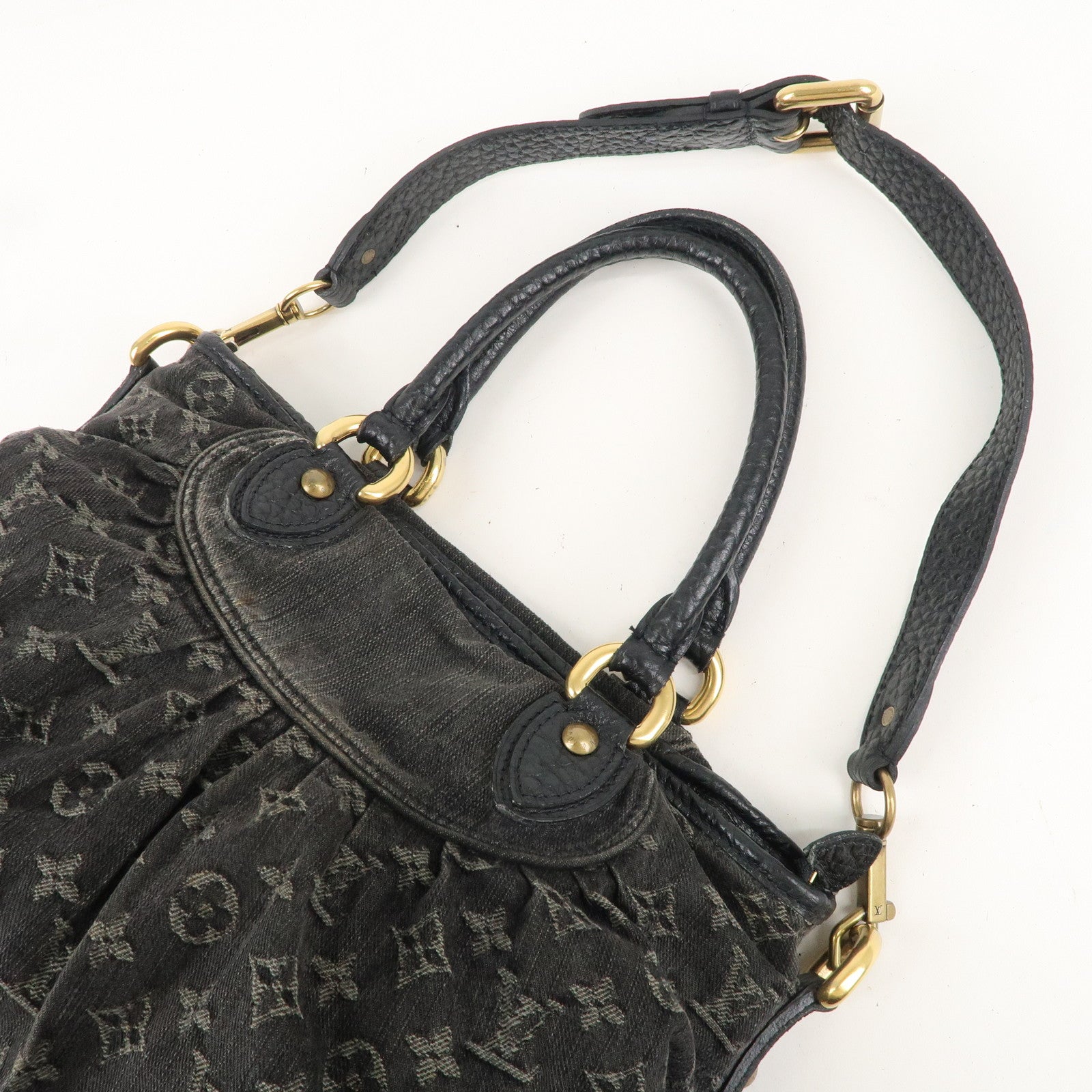 Louis Vuitton Monogram Denim Neo Cabby MM 2Way Bag Noir M95351