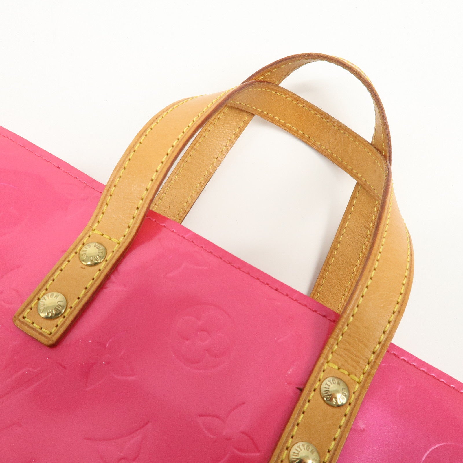 Louis Vuitton Monogram Vernis Lead PM Hand Bag Pink M91221 Used