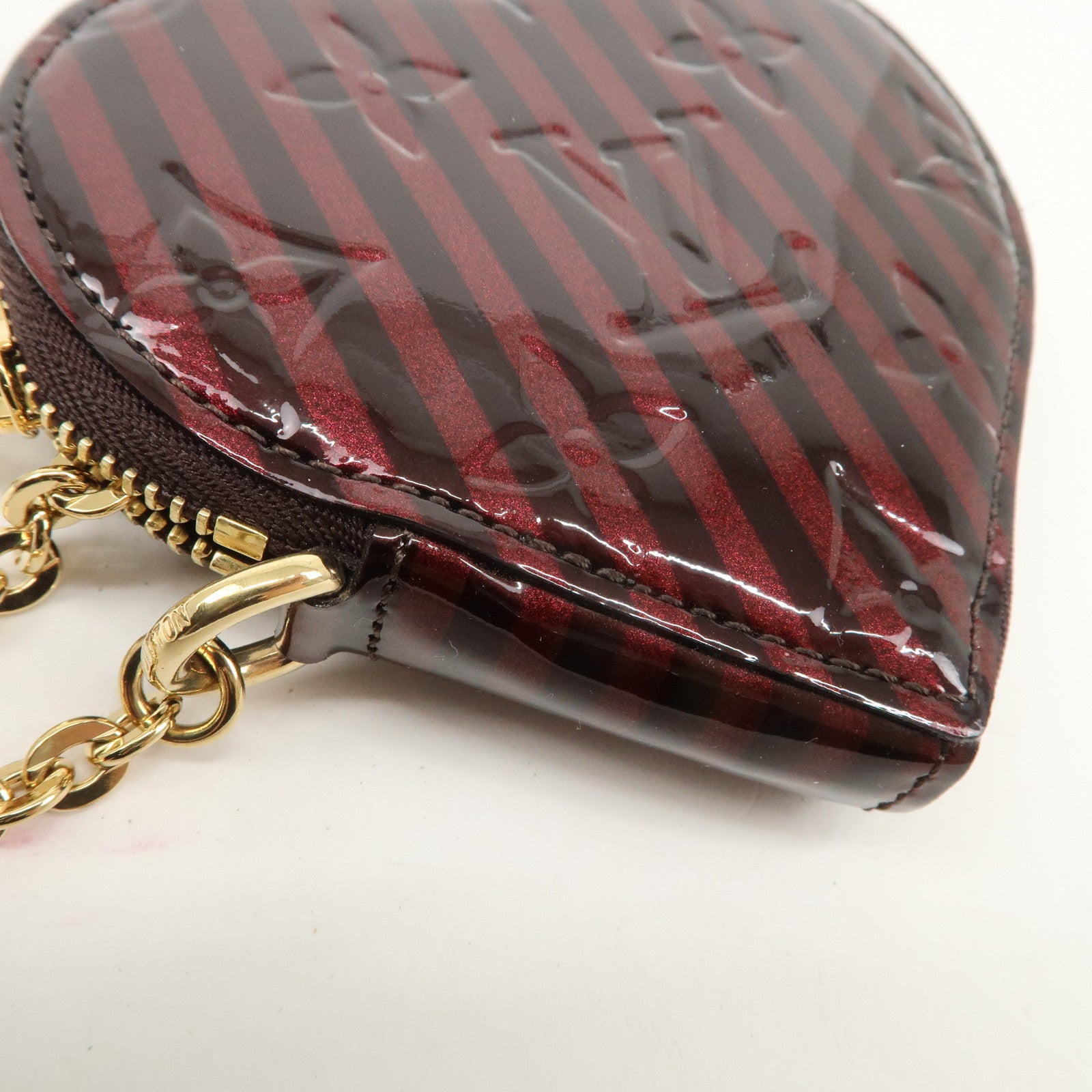 Louis Vuitton Monogram Vernis Rayeur Porte Monnaie Coeur M91713 Used