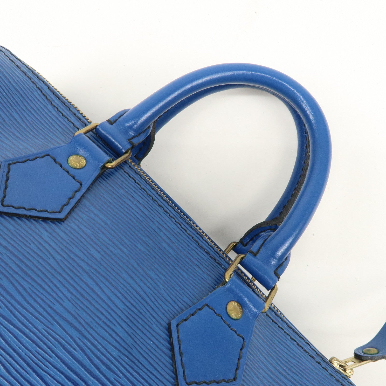 Louis Vuitton Epi Speedy 25 Hand Bag Boston Bag Blue M43015