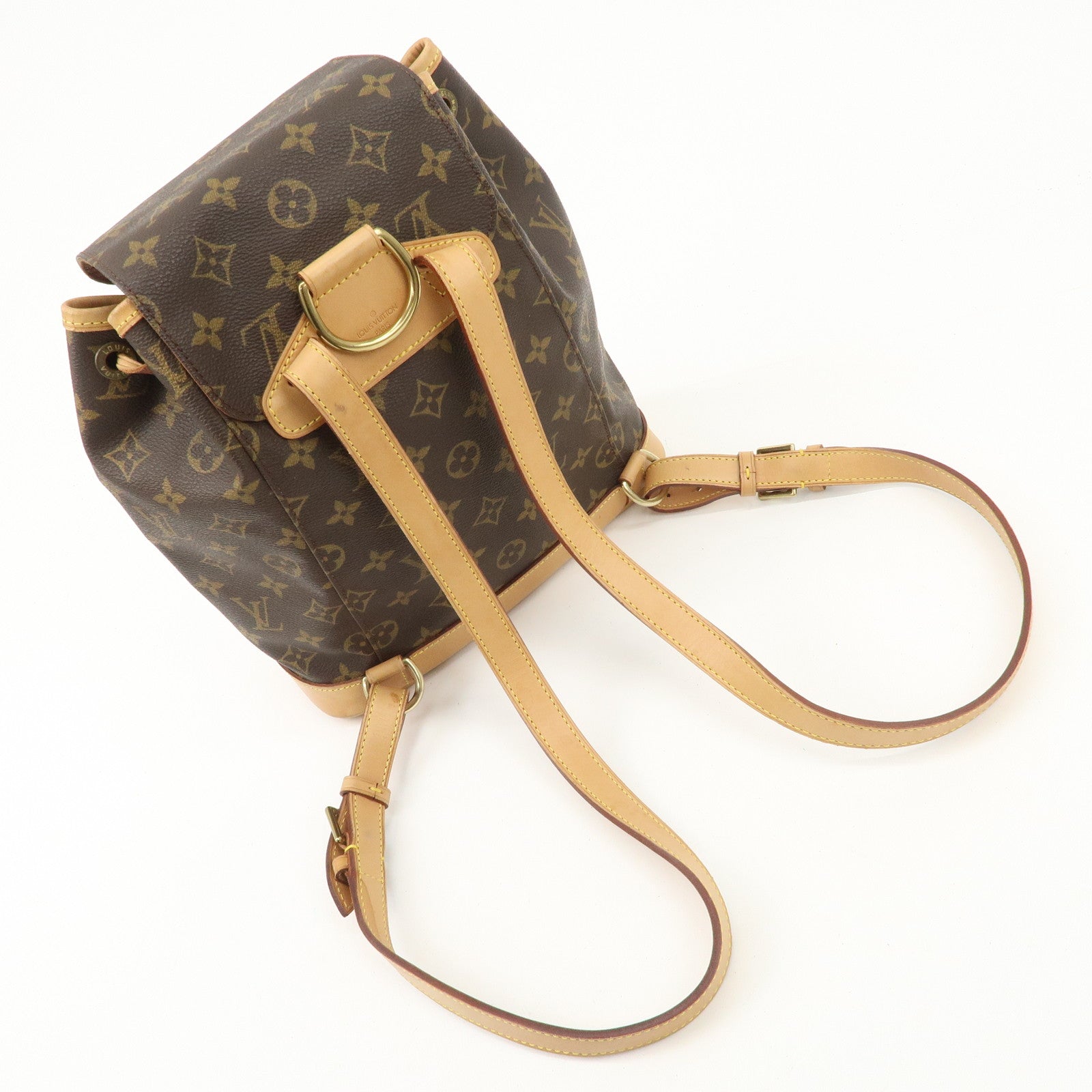 Louis Vuitton Monogram Montsouris MM Back Pack Bag M51136 Used