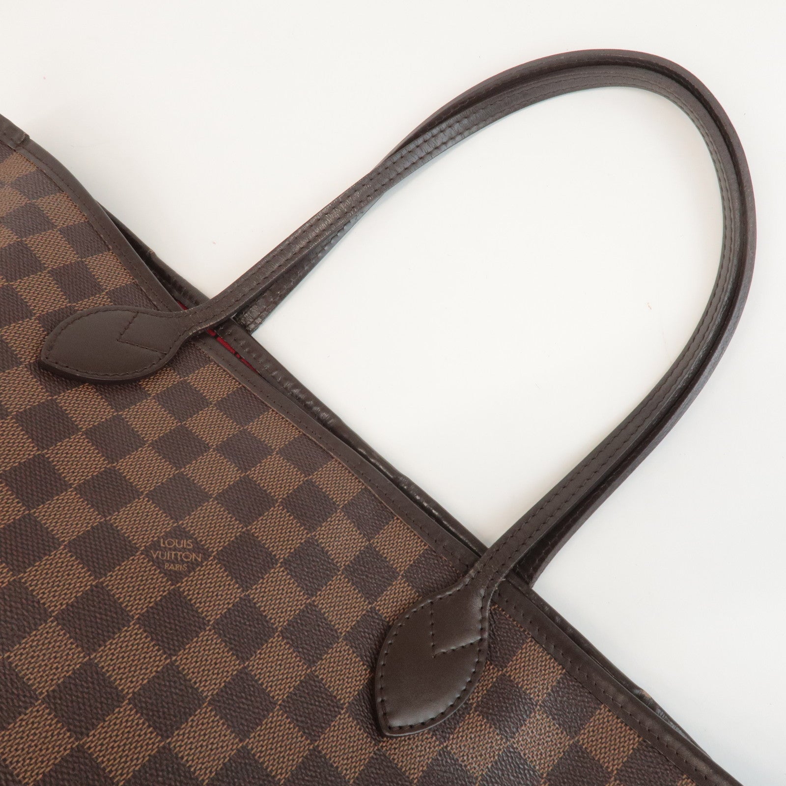 Louis Vuitton Damier Neverfull MM Tote Bag Hand Bag Brown N51105