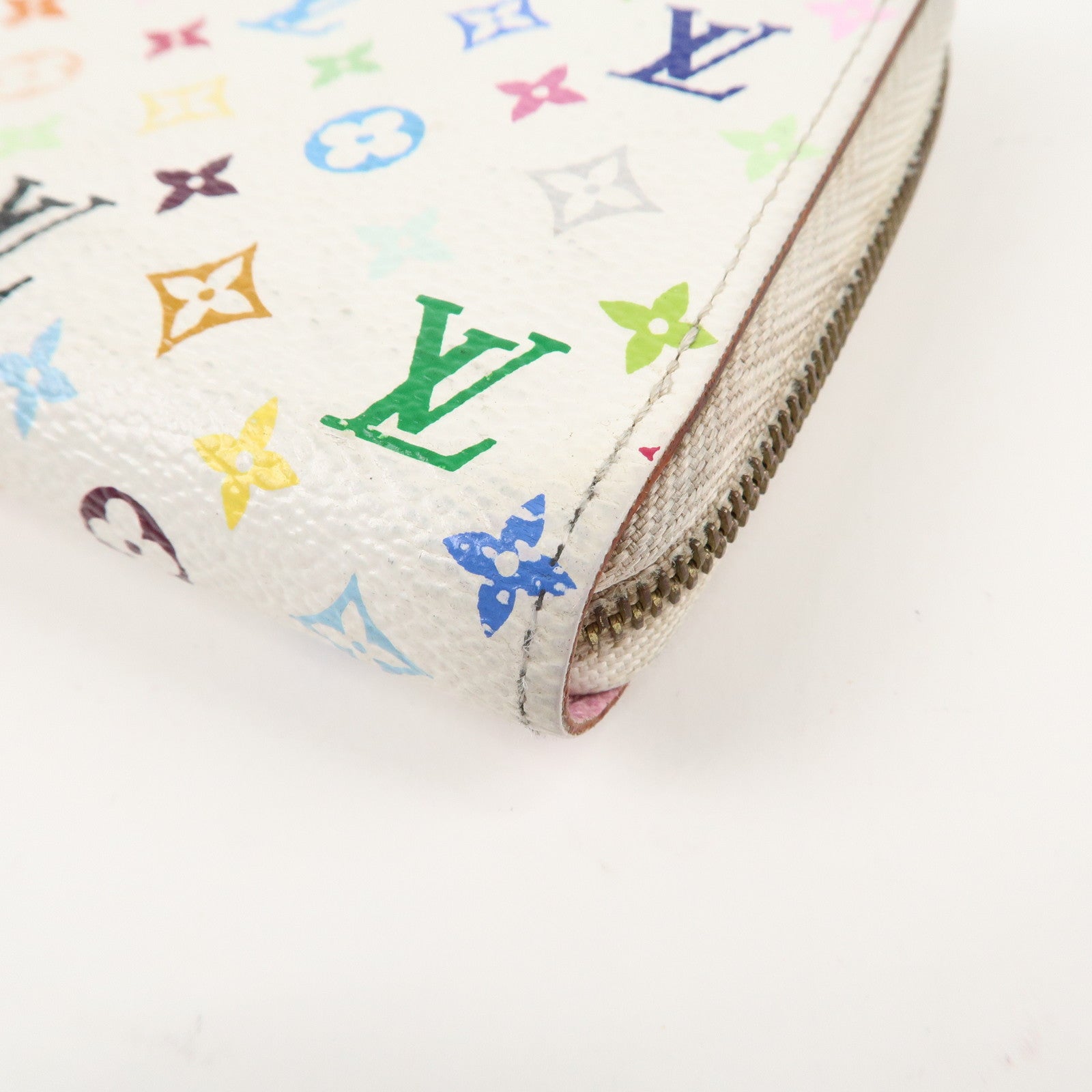 Louis Vuitton Monogram Multicolor Zippy Coin Purse Blanc M93741