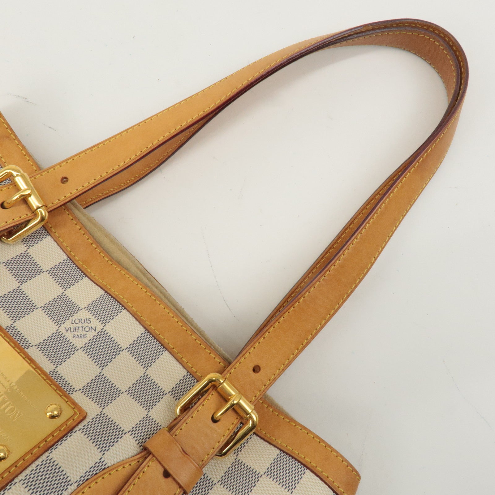 Louis Vuitton Damier Azur Hampstead MM Tote Bag Brown N51206