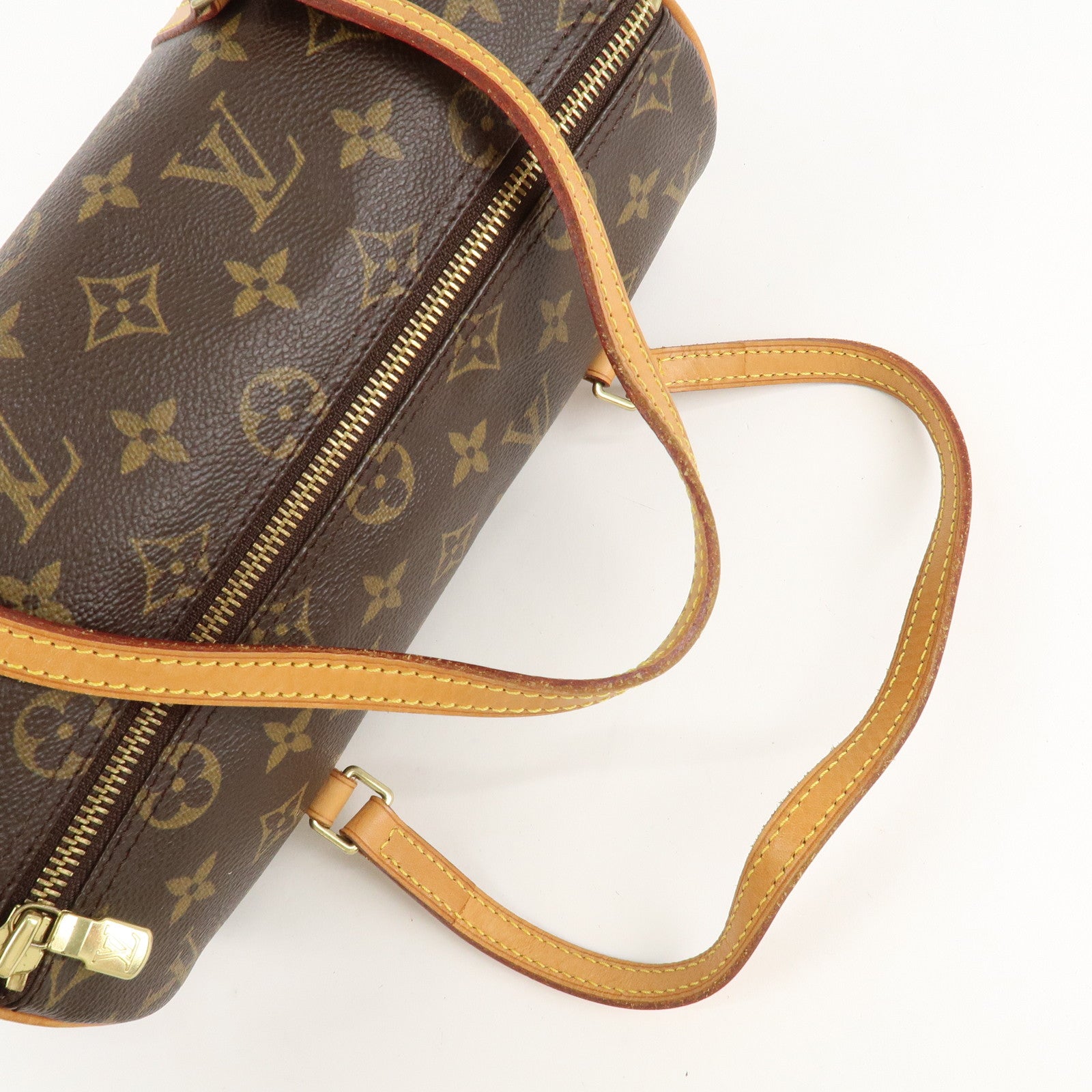 Louis Vuitton Monogram Papillon 26 Hand Bag New Style Brown M51386 Used