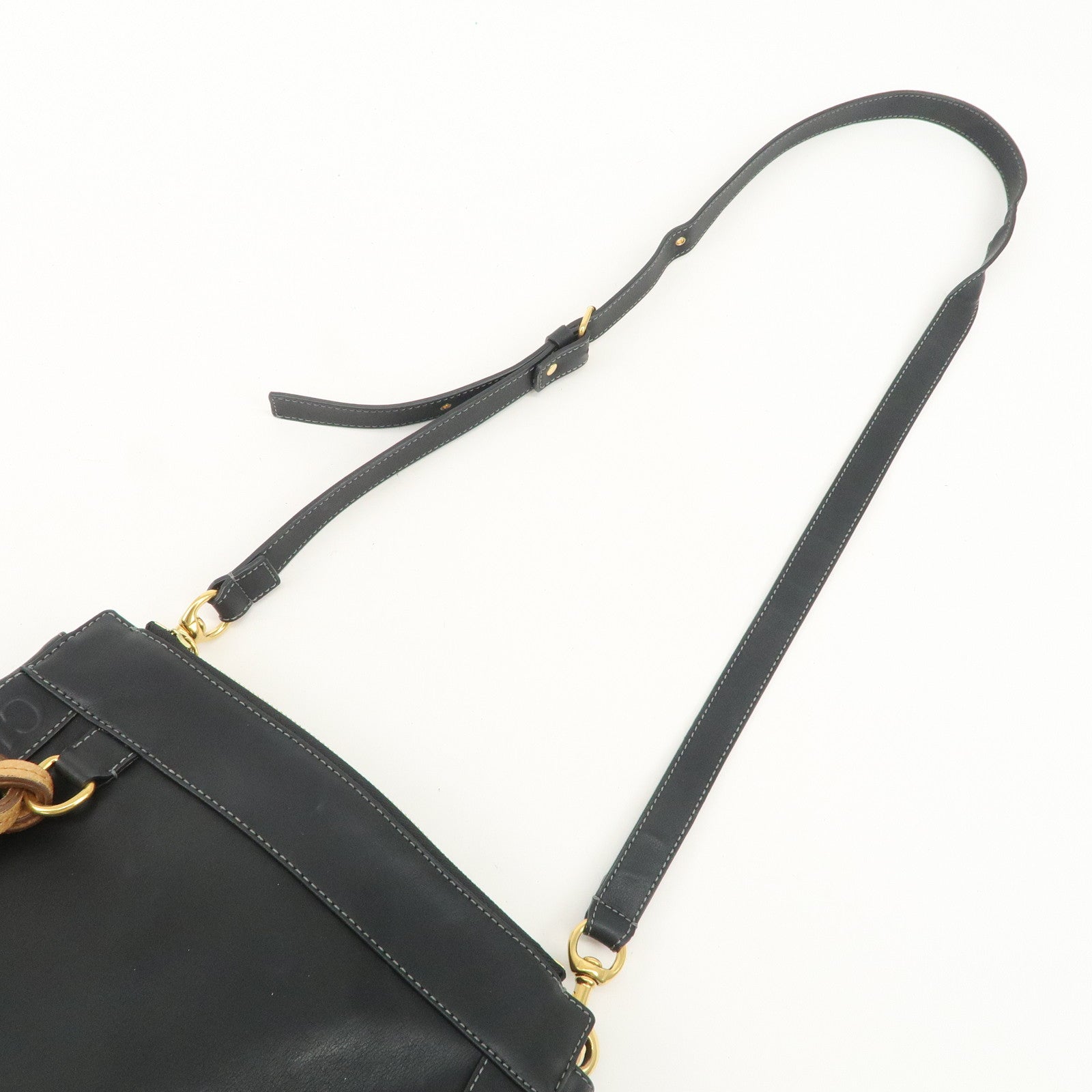 Chloe Leather Eden Tassel Shoulder Bag Black 01-11-62