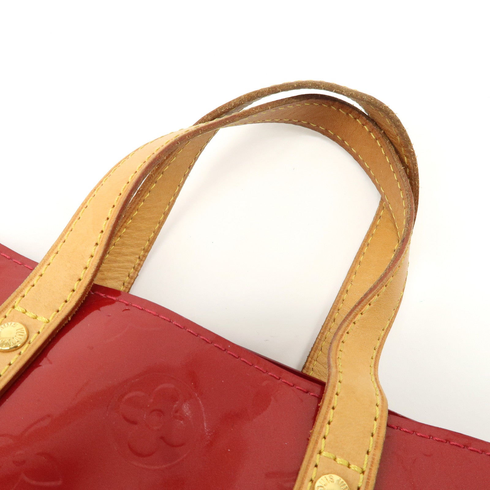 Louis Vuitton Monogram Vernis Lead PM Hand Bag Red M91990