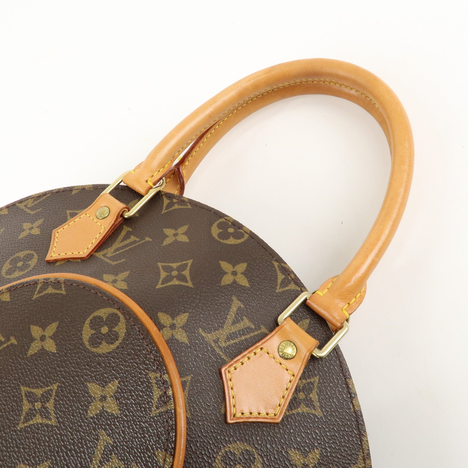 Louis Vuitton Monogram Ellipse MM Hand Bag Brown M51127 Used