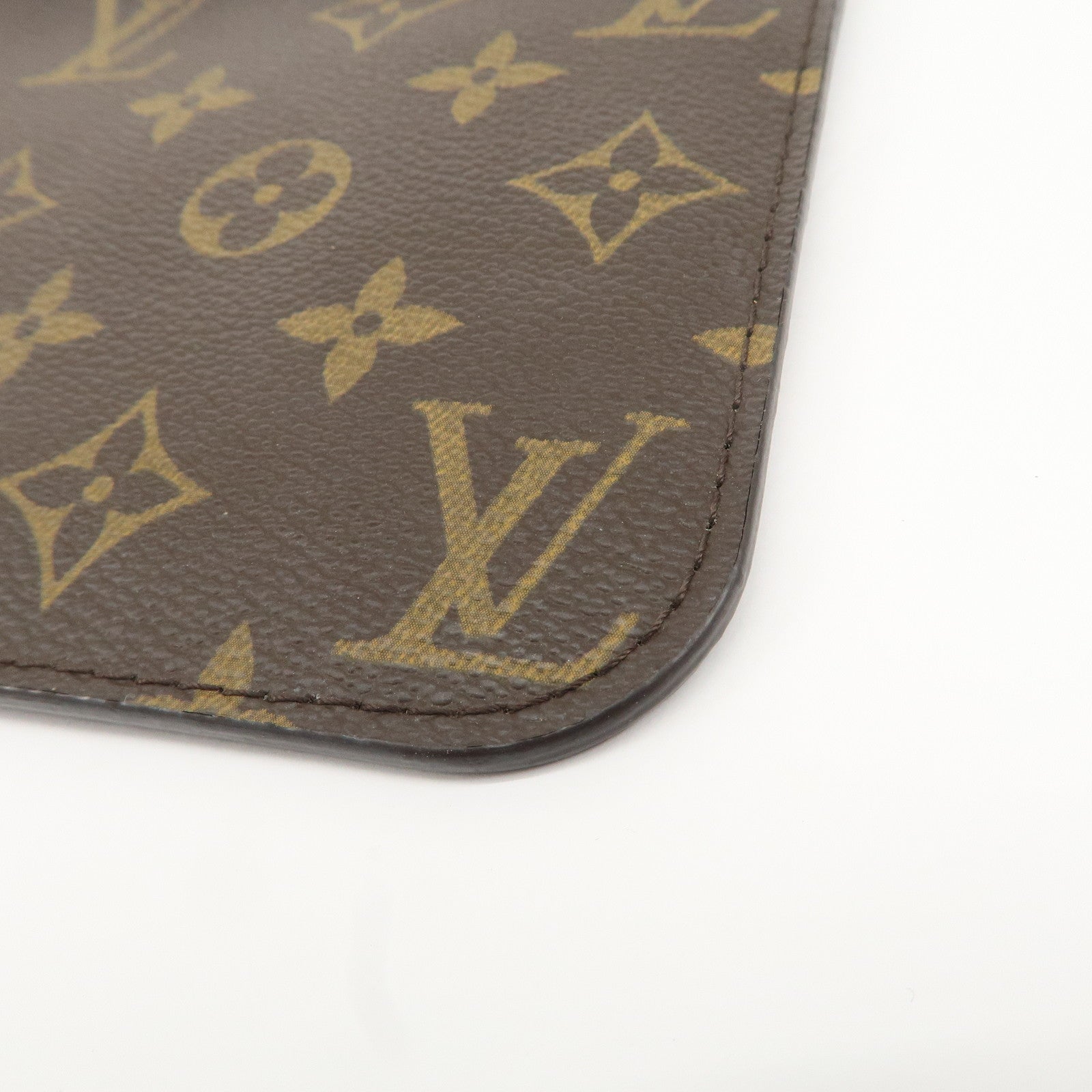 Louis Vuitton Monogram Pouch For Neverfull PM Brown Fuchsia Used