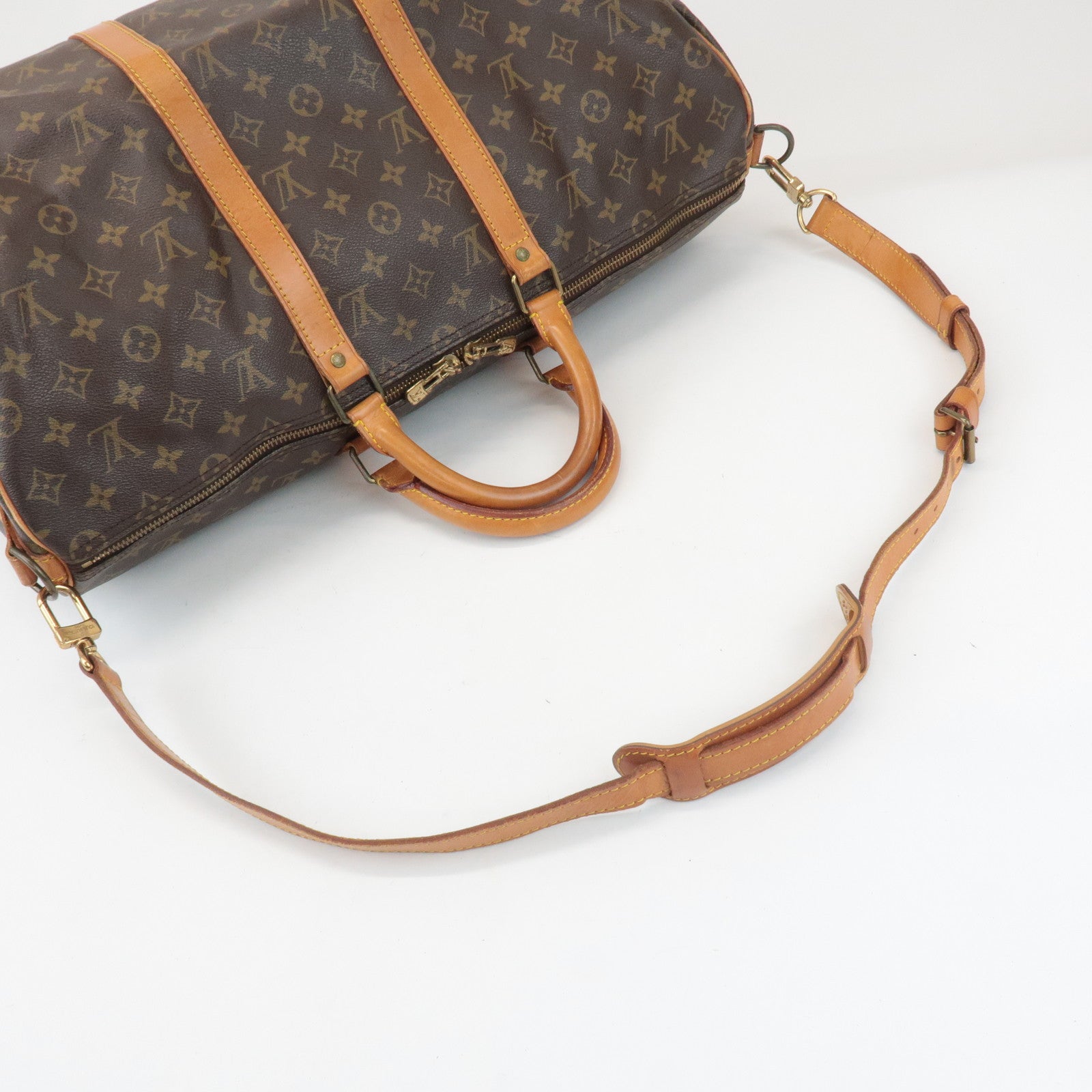 Louis Vuitton Monogram Keep All Bandouliere 50 Boston Bag M41416 Used