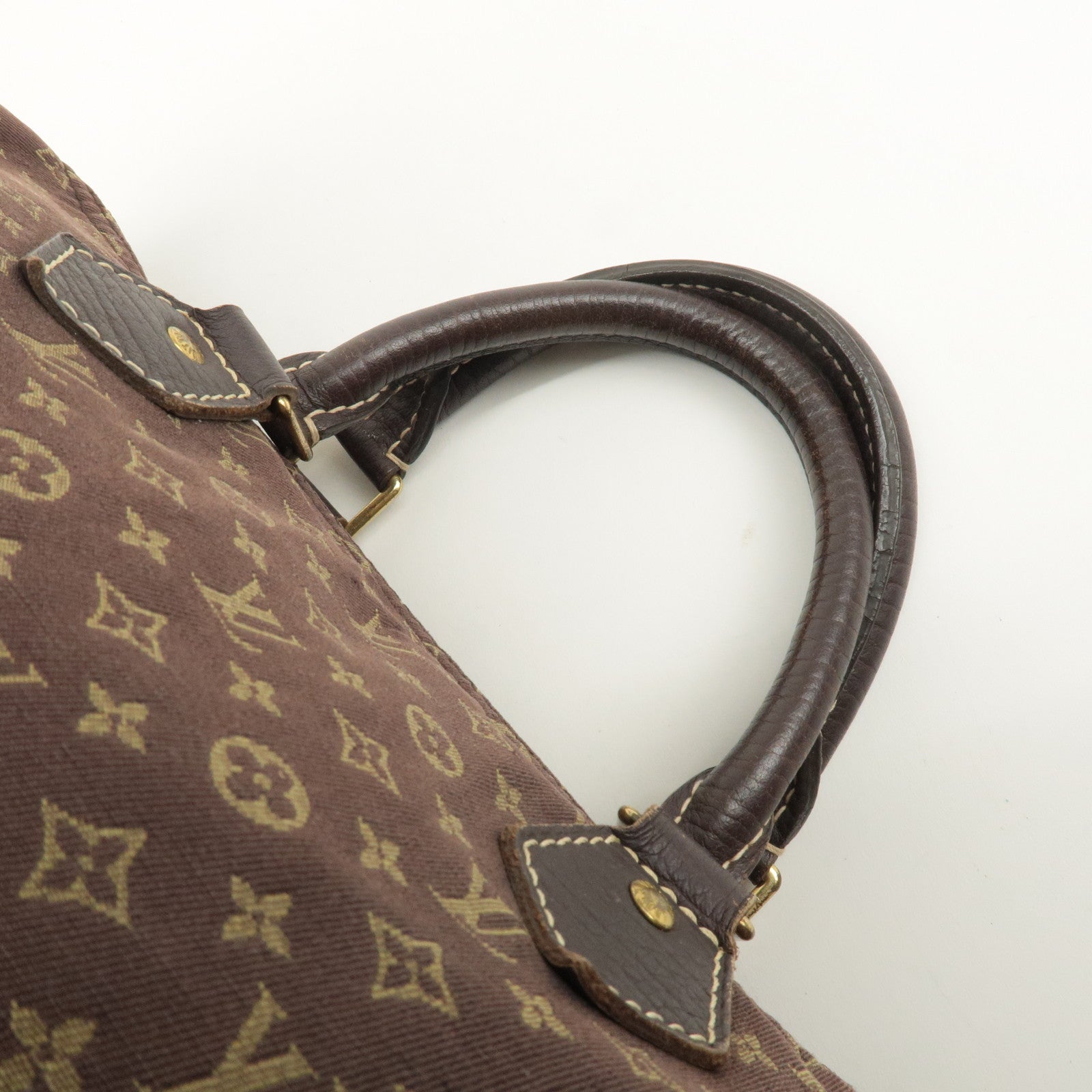 Louis Vuitton Monogram Mini Lin Speedy 30 Boston Bag Ebene M95224