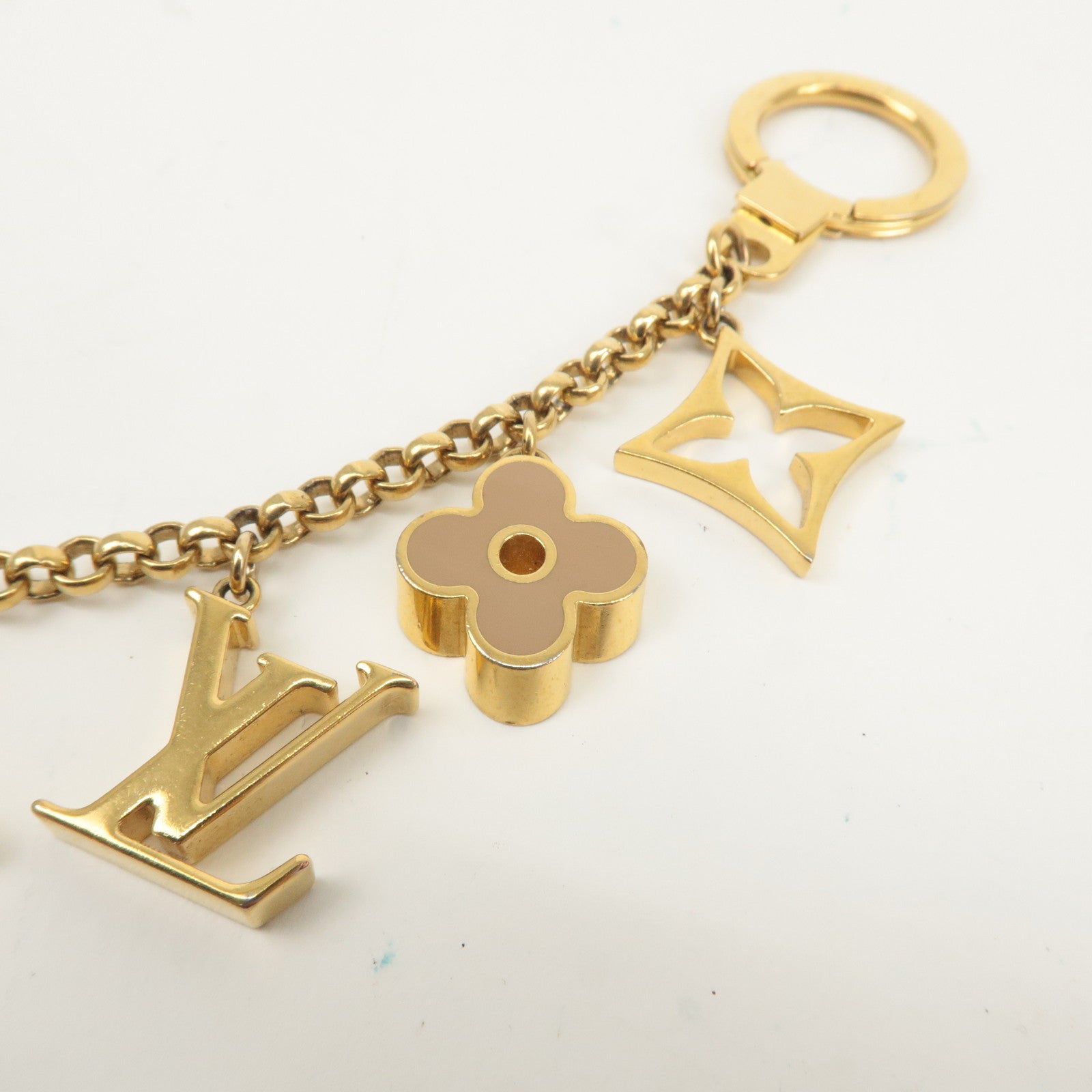 Louis Vuitton Fleur de Monogram LV Logo Bag Charm M65111