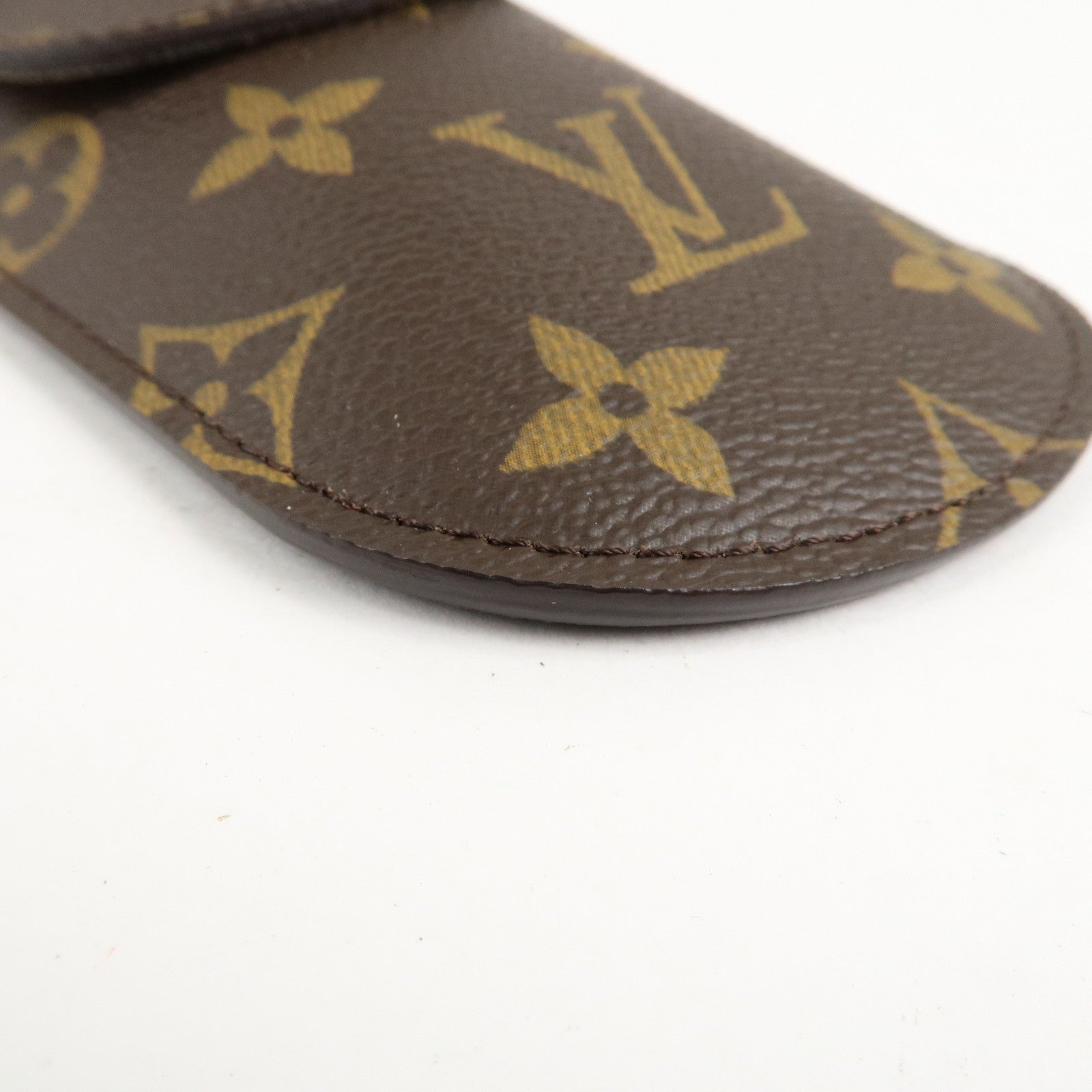 Louis Vuitton Monogram etui a lunettes lavel Glasses Case M62970 Used