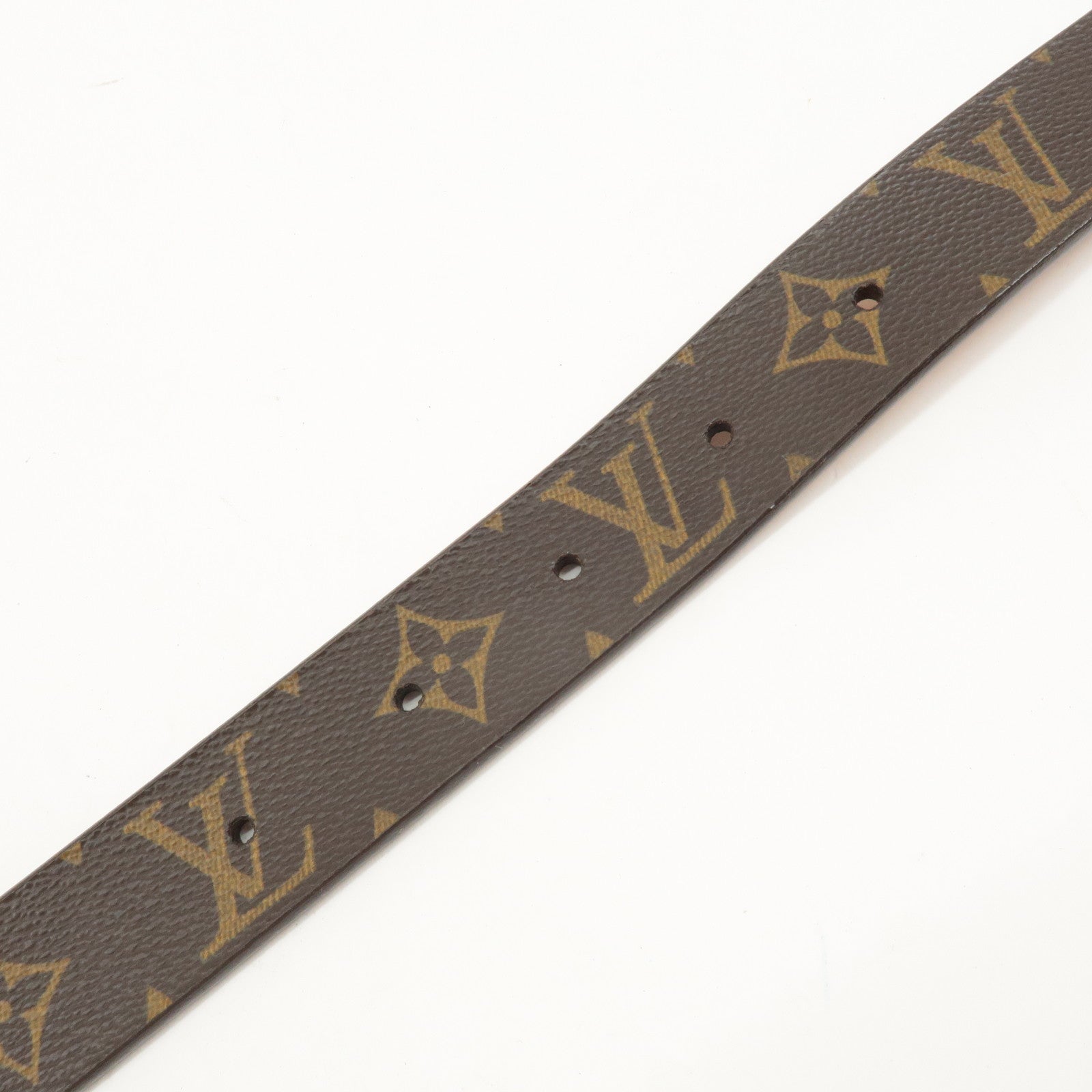 Louis Vuitton Monogram Saint Tulle Belt 90/36 Brown M6801 Used