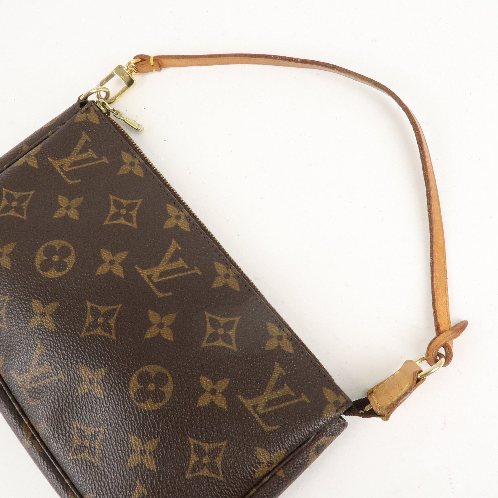 Louis Vuitton Monogram Pochette Accesoire Pouch Brown M51980 Used