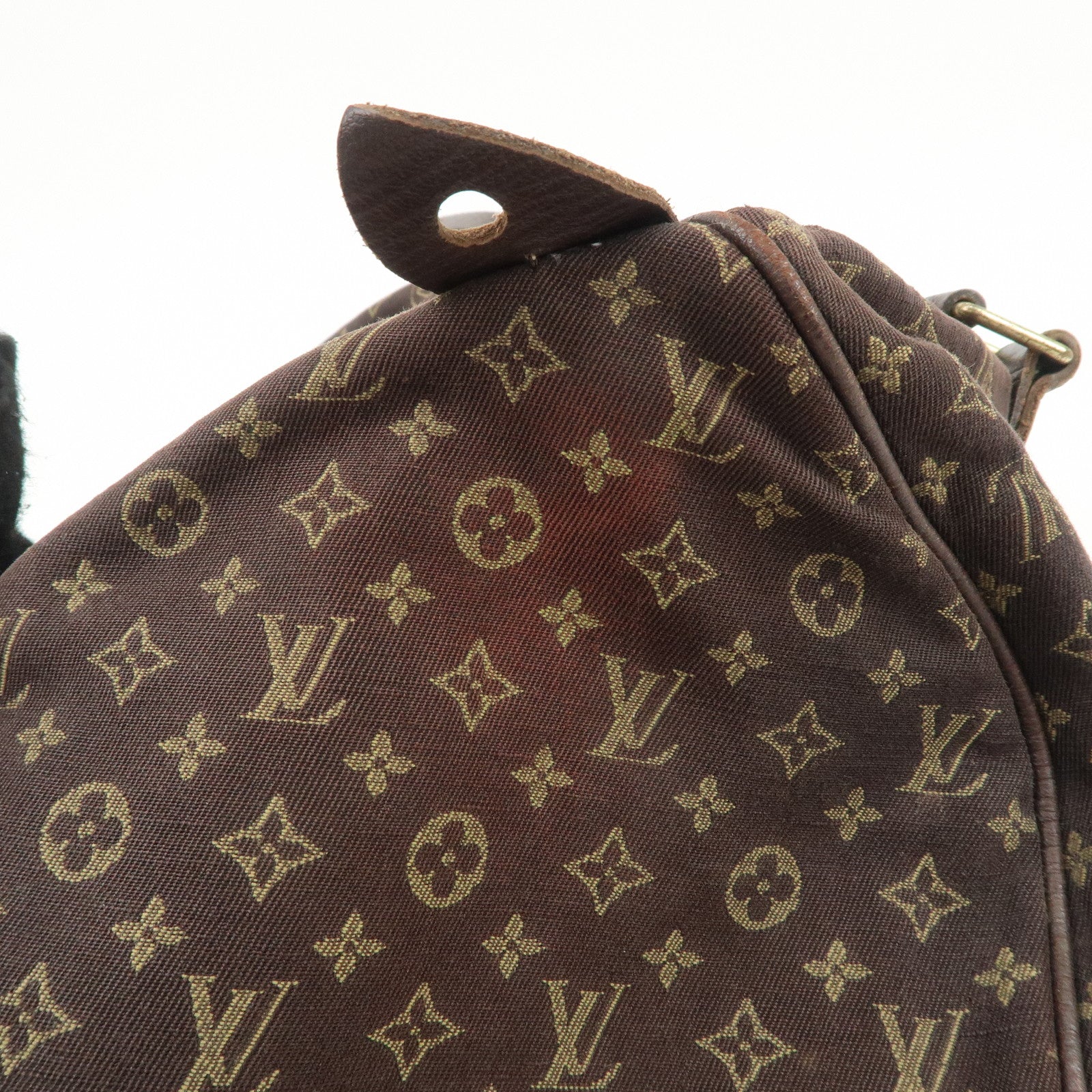 Louis Vuitton Monogram Mini Lin Speedy 30 Boston Bag Ebene M95224 Used