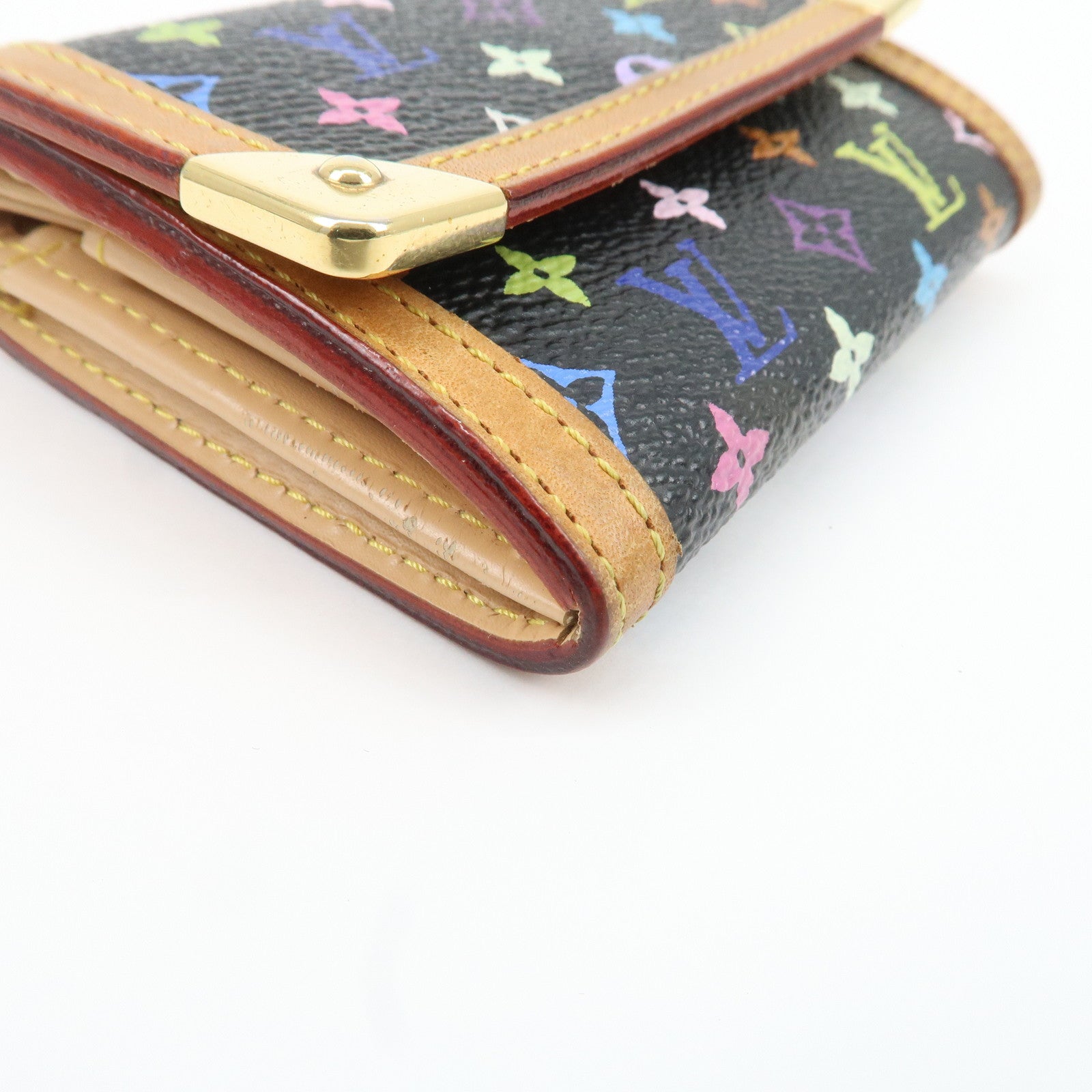 Louis Vuitton Multicolor Porte Monnaie Plat Coin Case M92656 Used