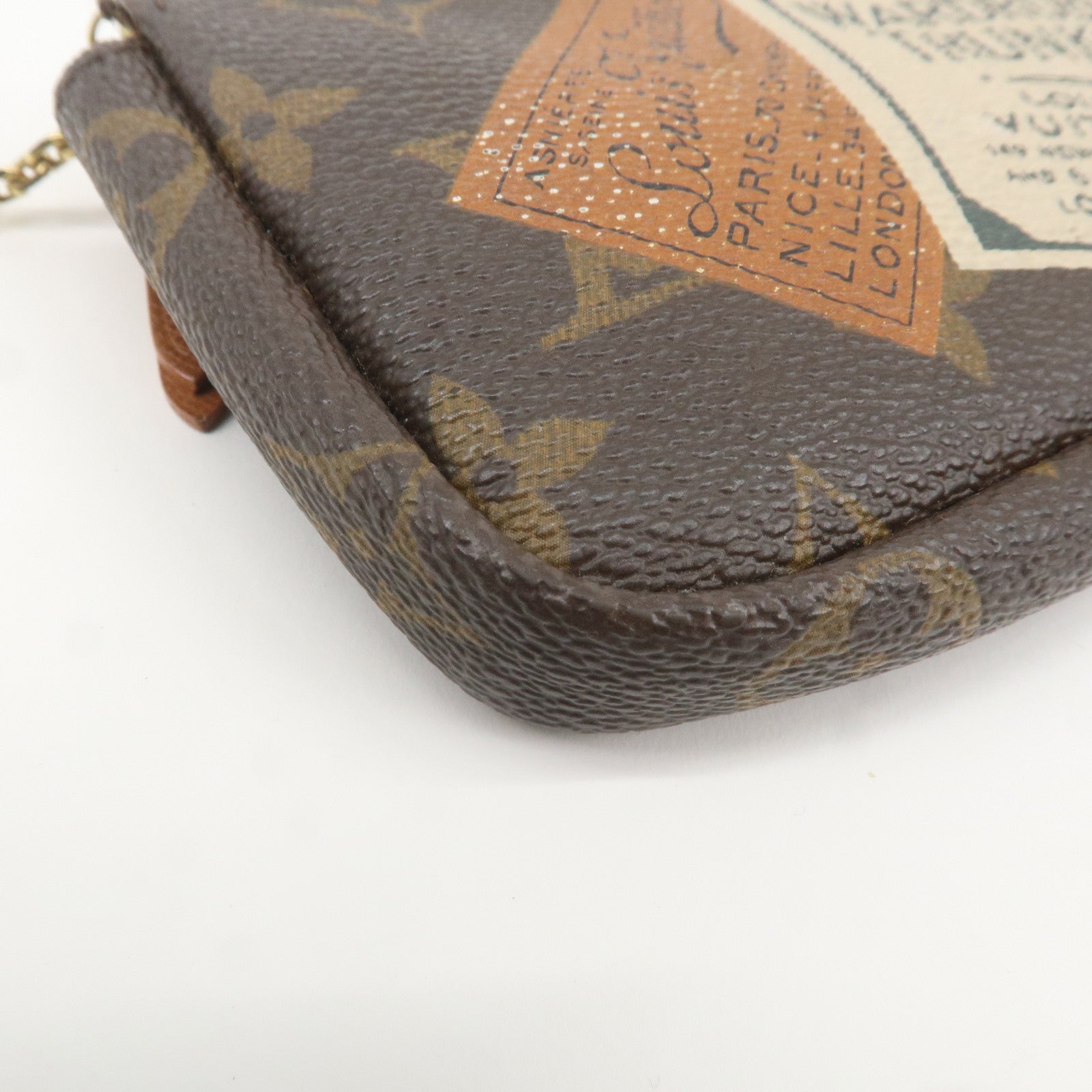 Louis Vuitton Monogram Label Collection Trousse Cles Brown M63800