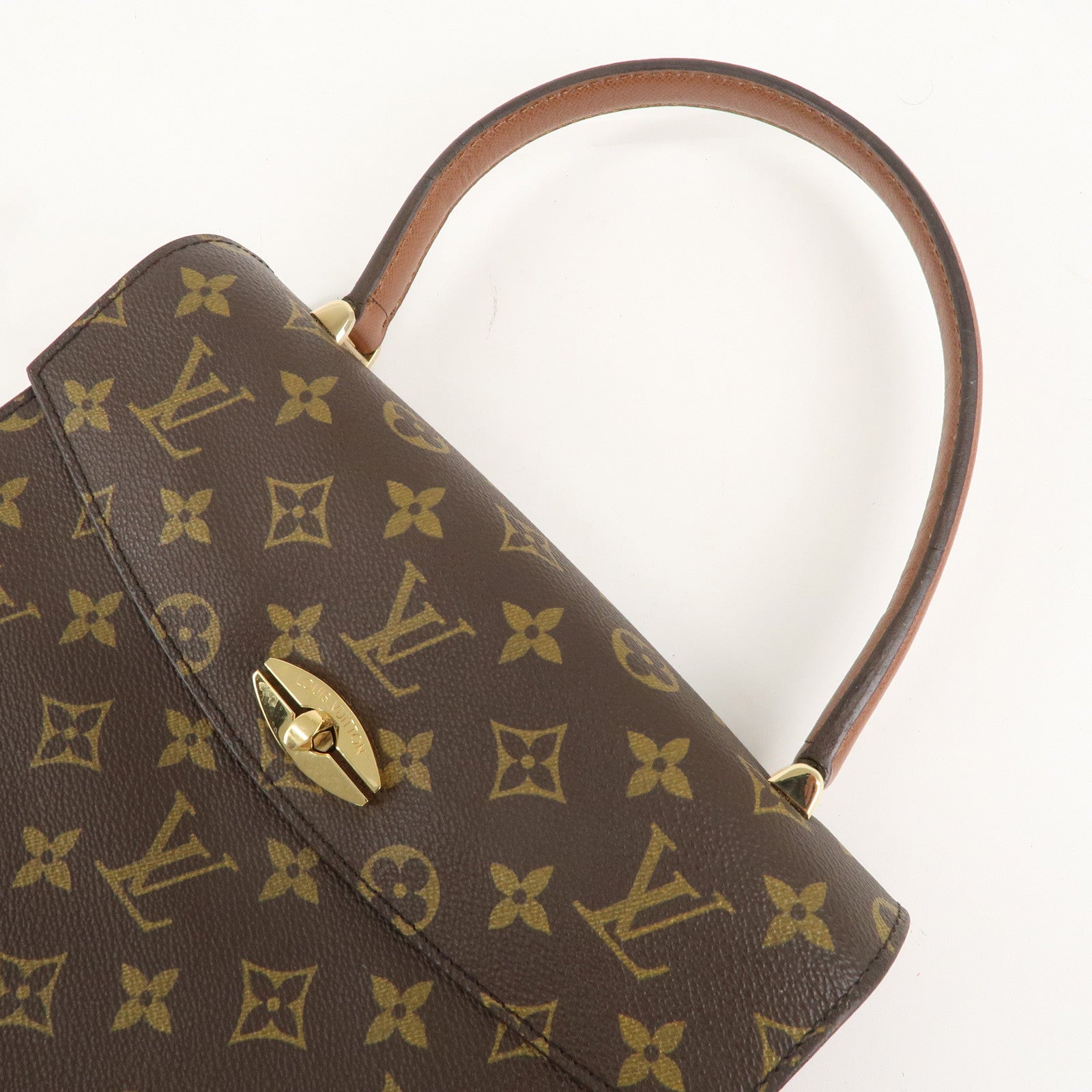 Louis Vuitton Monogram Malesherbes Hand Bag Brown M51379