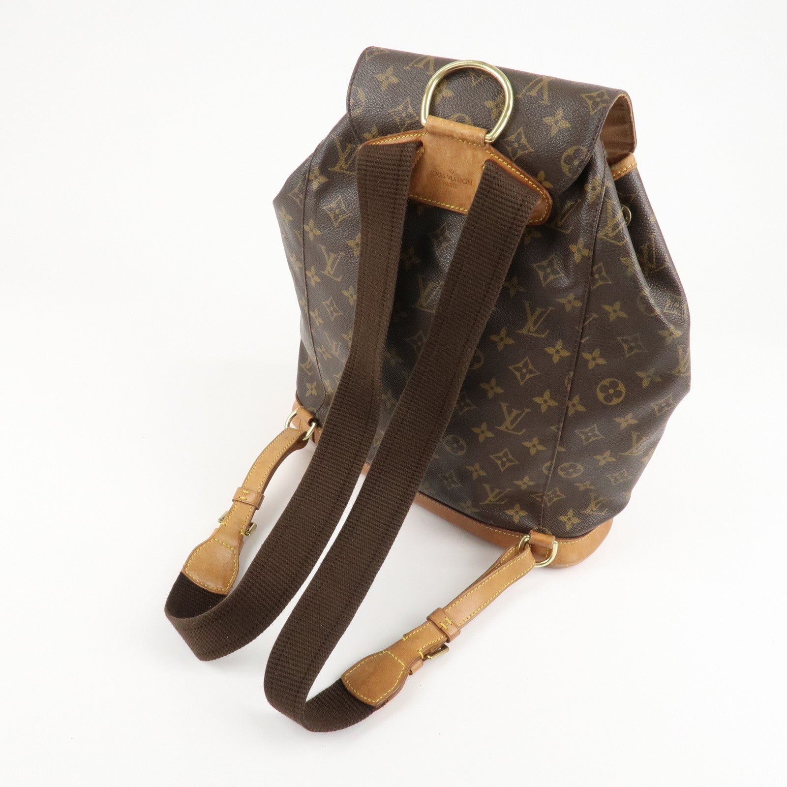 Louis Vuitton Monogram Montsouris GM Back Pack Brown M51135 Used