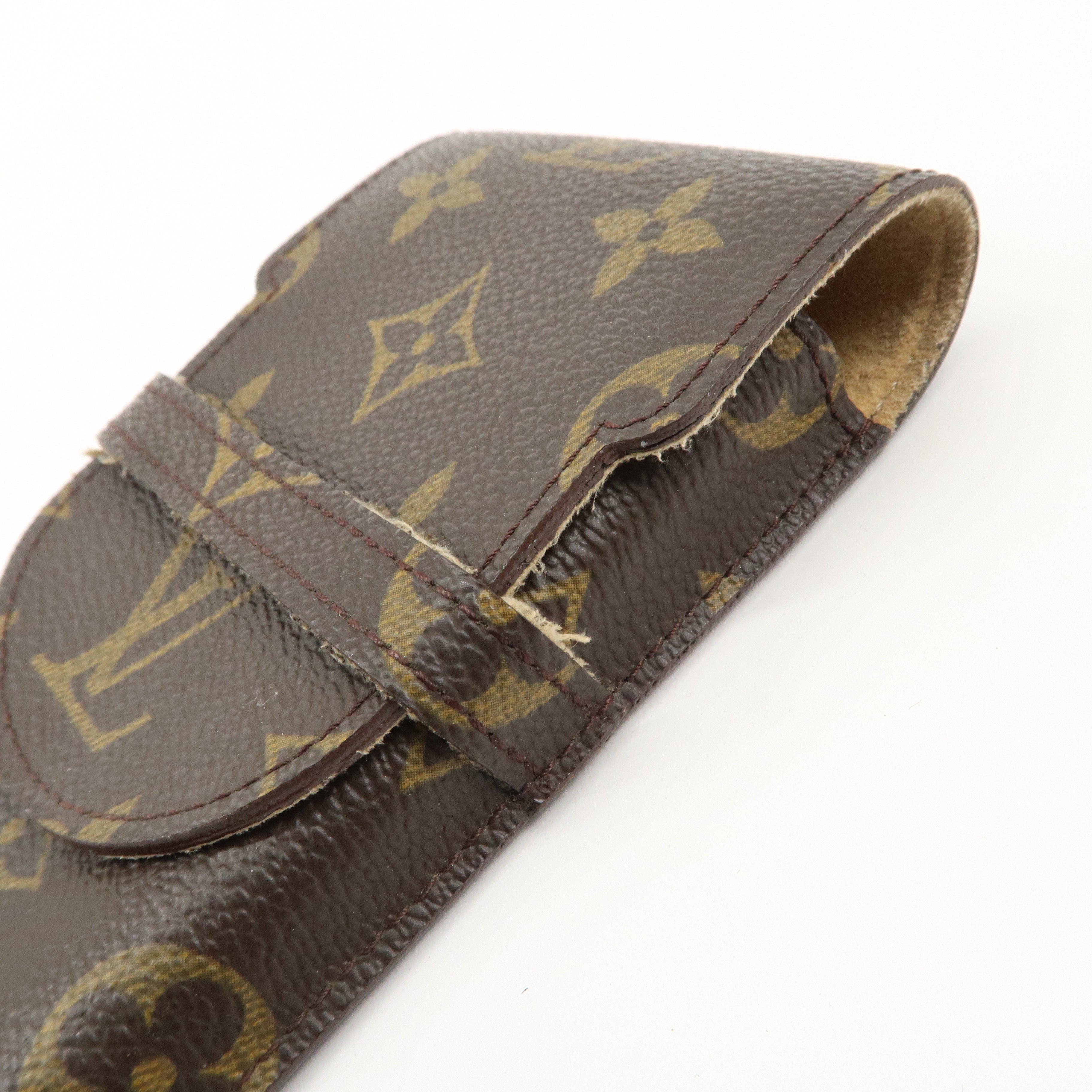 Louis Vuitton Monogram Set of 2 etui a lunettes lavel Glasses Case