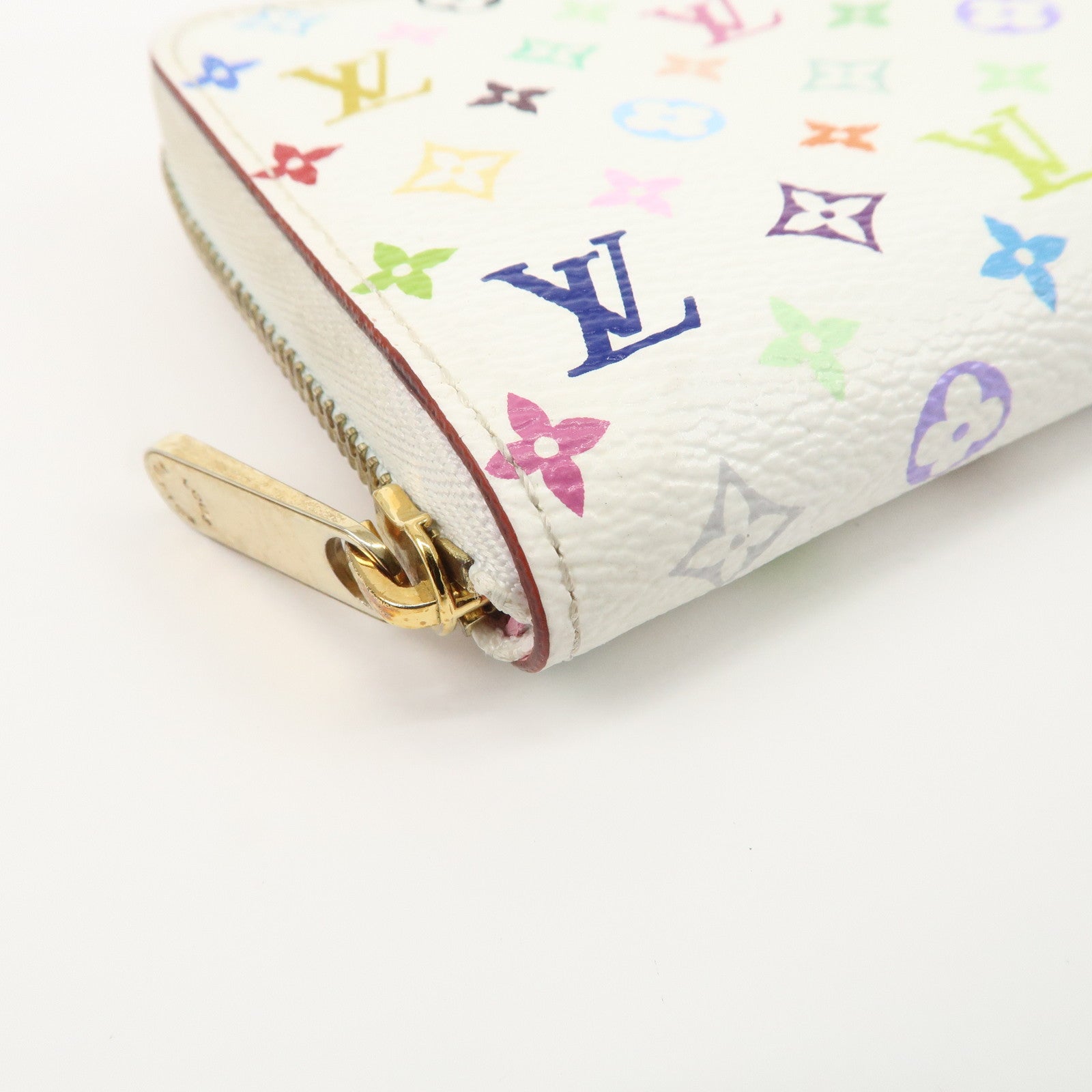 Louis Vuitton Monogram Multicolor Zippy Coin Purse Blanc M66548 Used