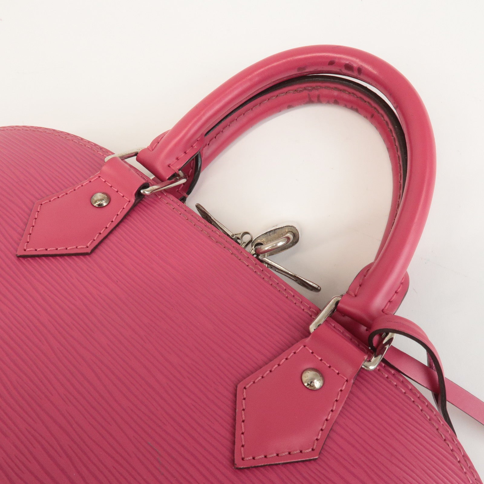 Louis Vuitton Epi Alma PM Hand Bag Fuchsia Pink M40490 Used