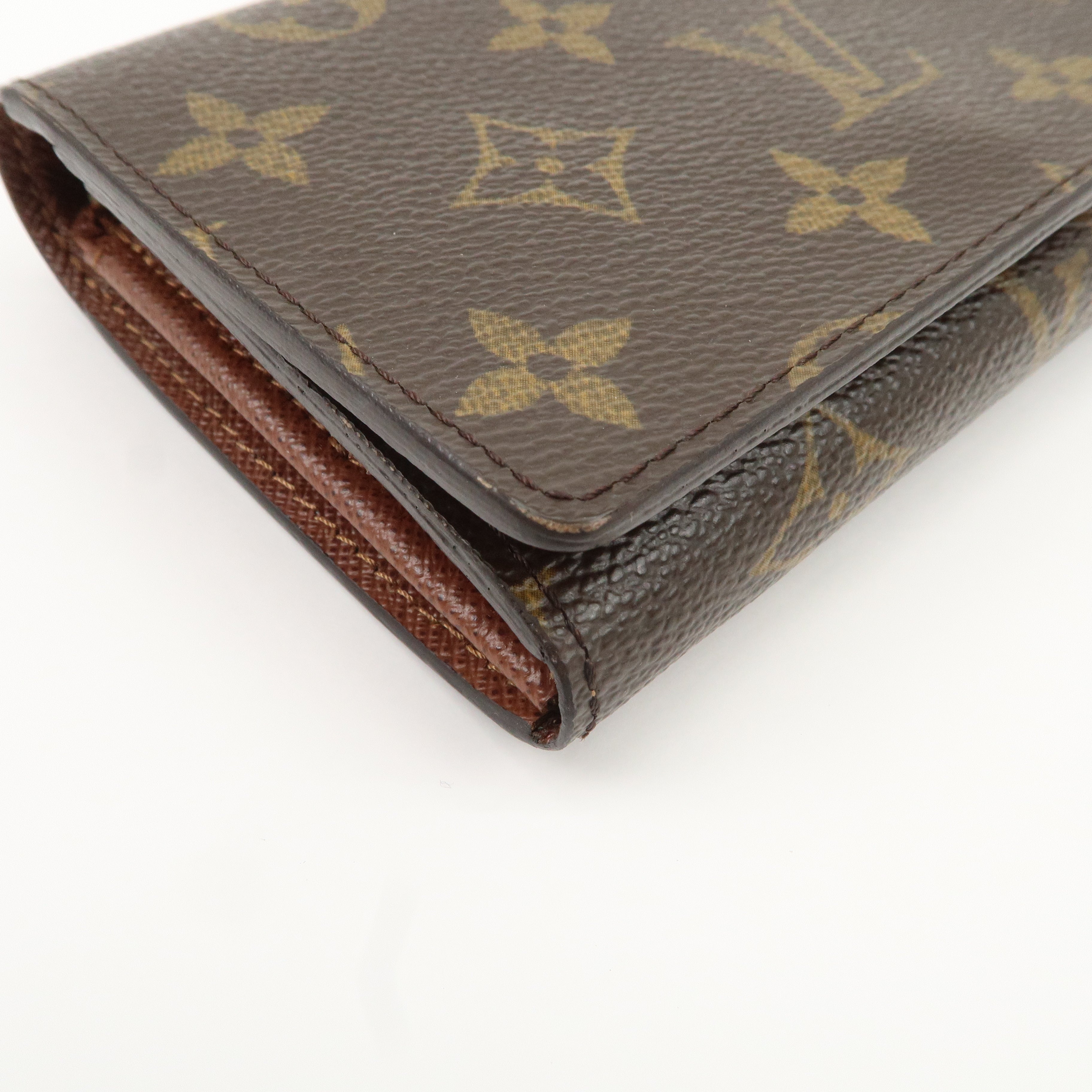 Louis Vuitton Monogram Porte Monnaie Billets Tresor Wallet M61730 Used