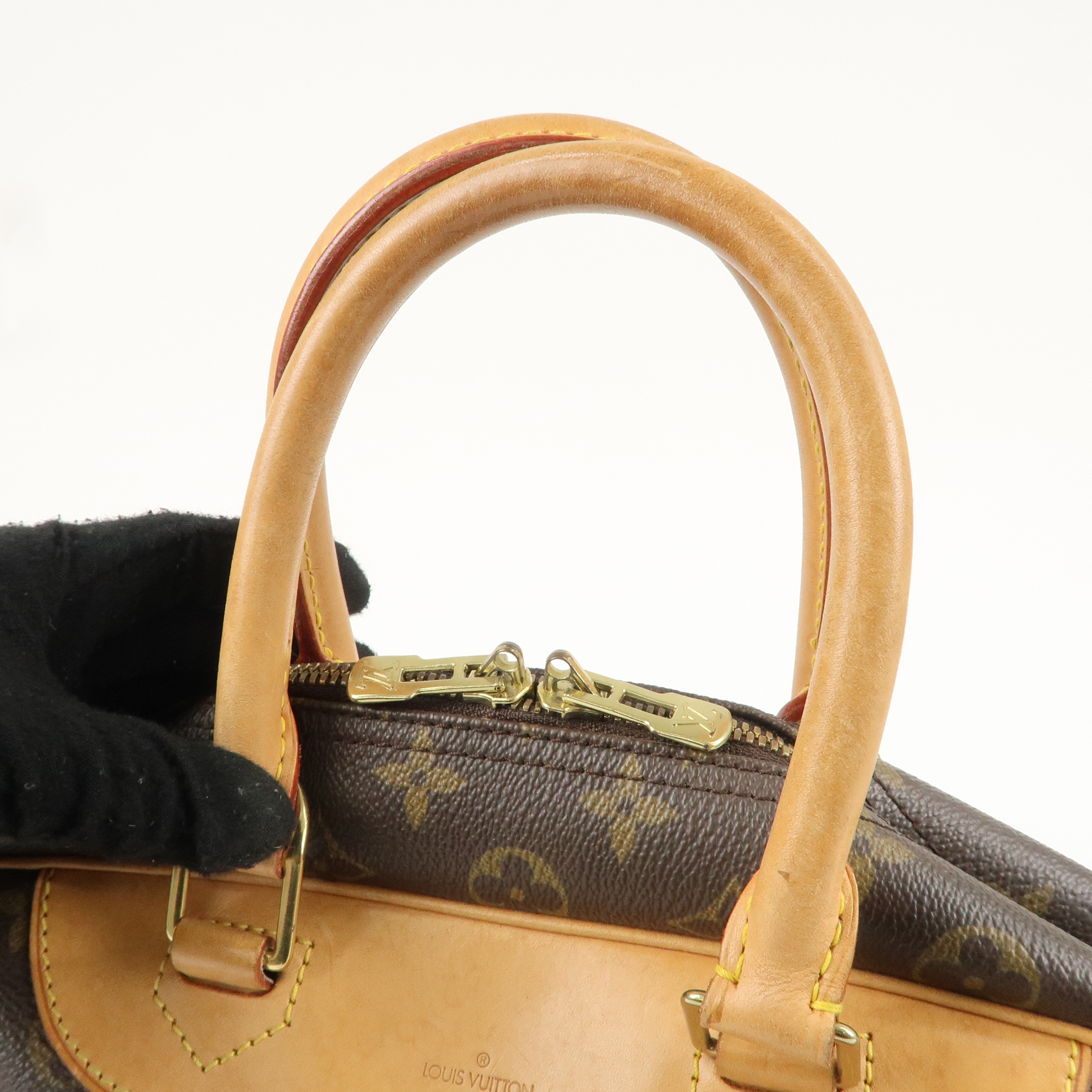 Louis Vuitton Monogram Deauville Hand Bag Brown M47270