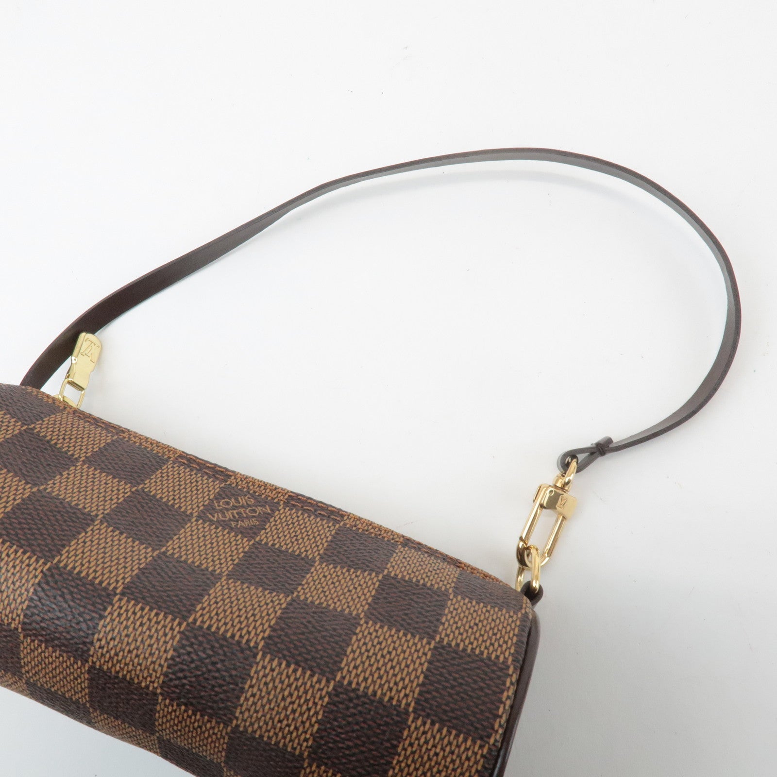 Louis Vuitton Damier Ebene Mini Pouch for Papillon Bag Brown Used