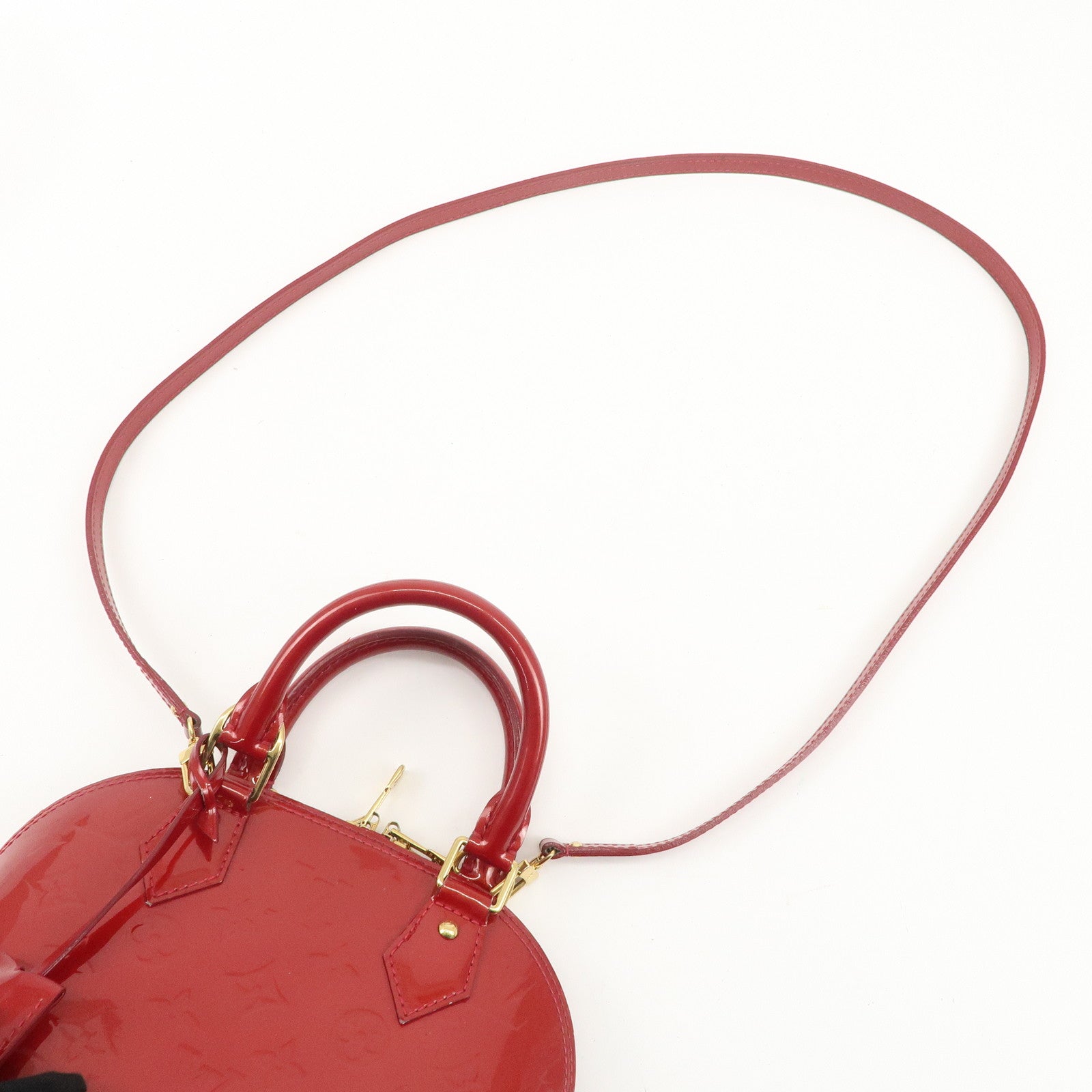 Louis Vuitton Monogram Vernis Alma BB 2Way Bag Red M91606