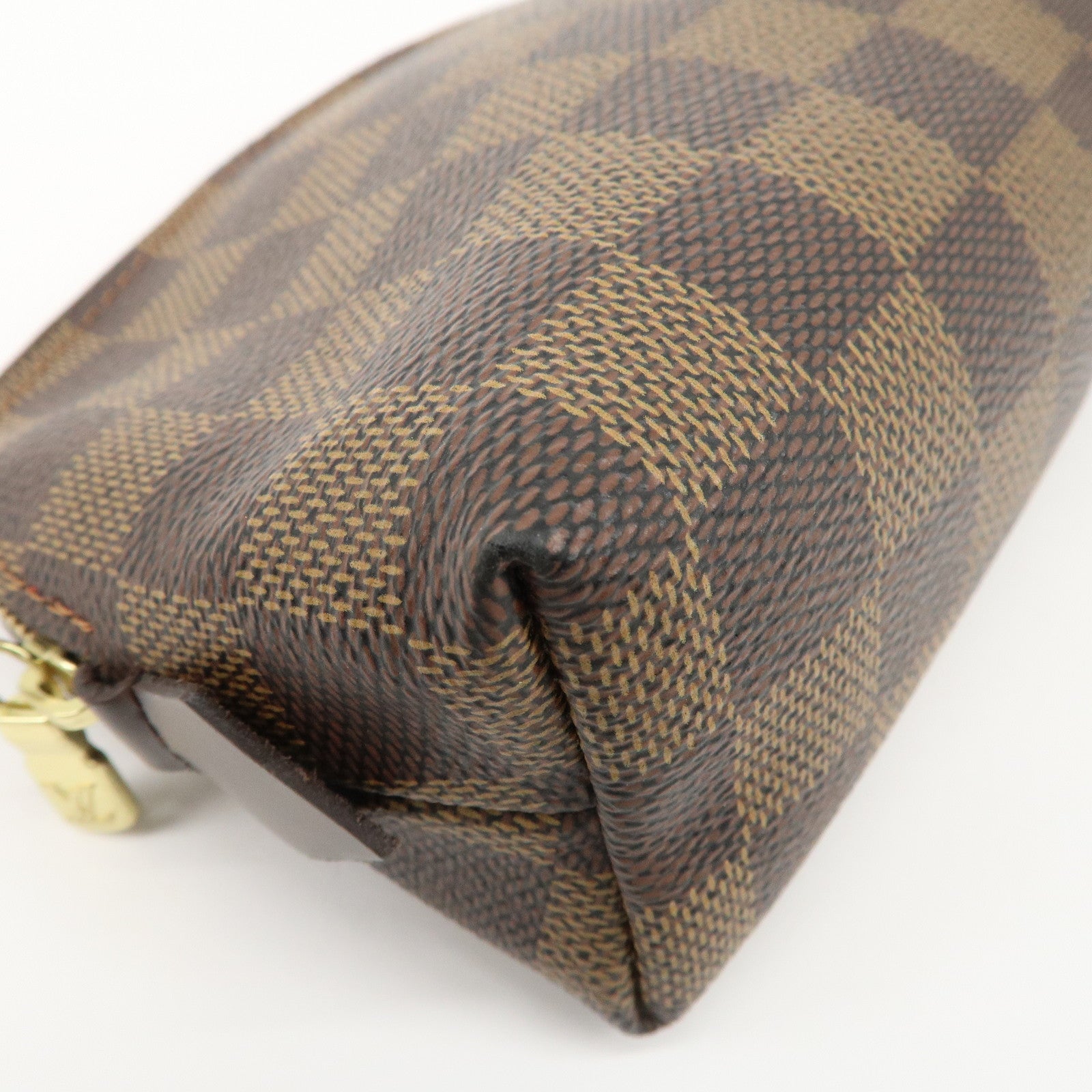 Louis Vuitton Damier Pochette Cosmetic Pouch Brown N47516 Used