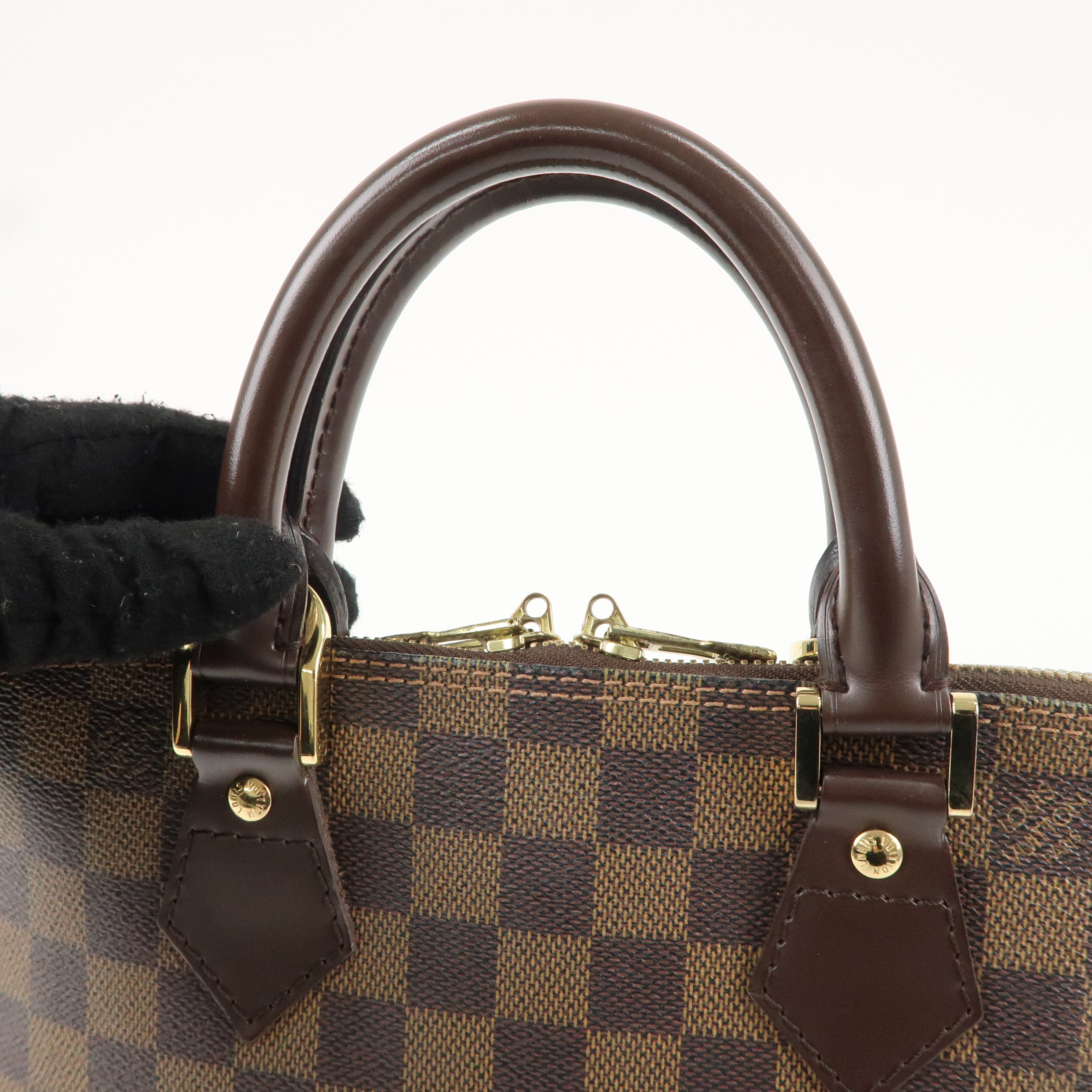 Louis Vuitton Damier Alma Hand Bag Brown Brown N51131