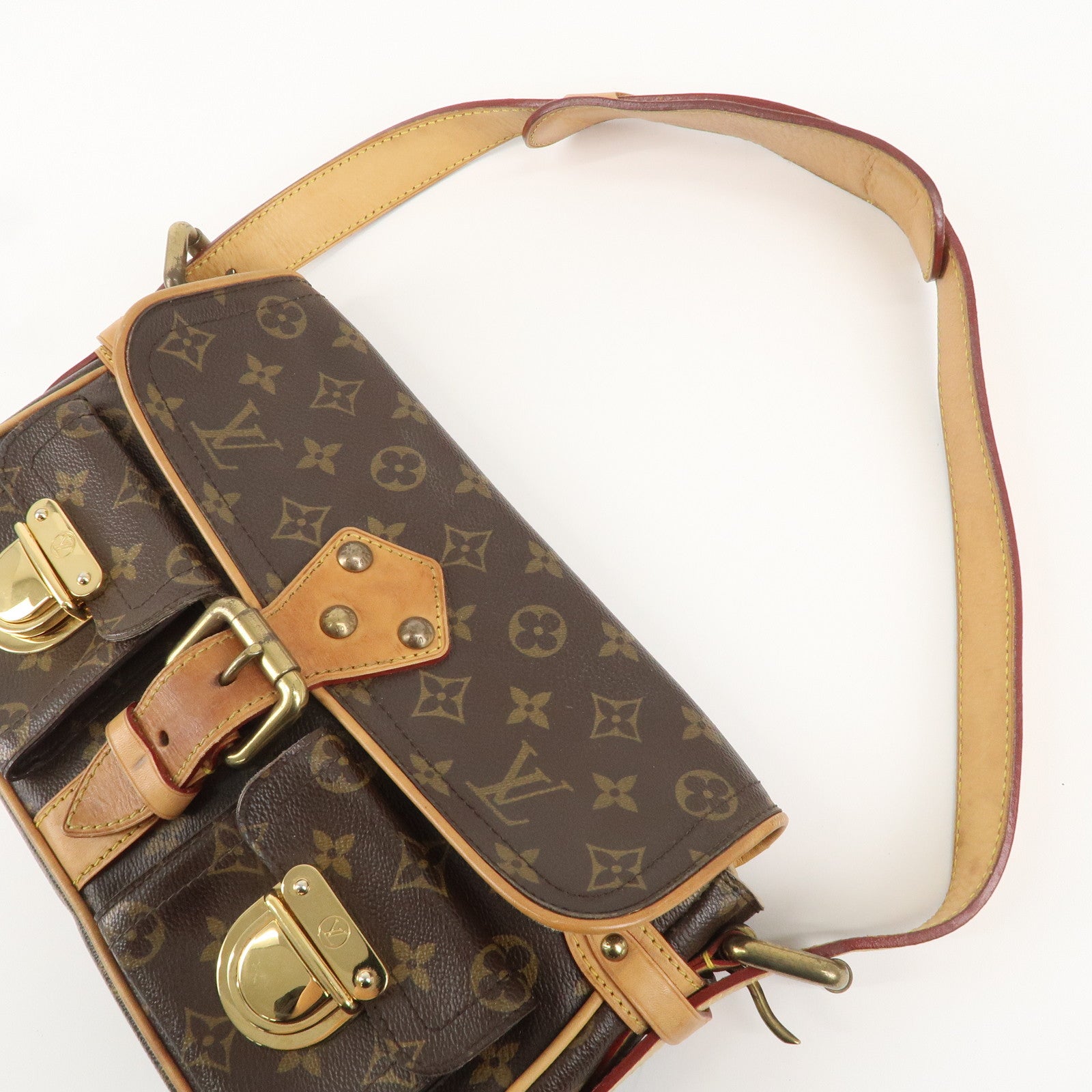 Louis Vuitton Monogram Hudson PM Shoulder Bag Brown M40047