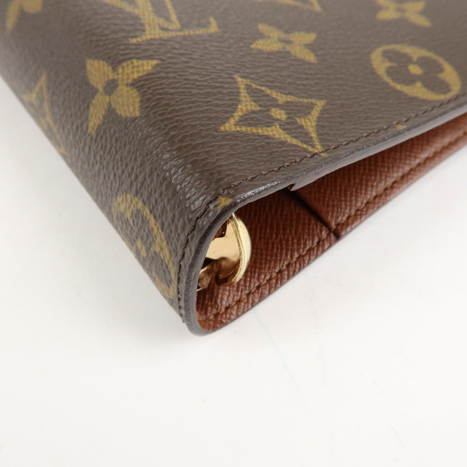 Louis Vuitton Monogram Agenda MM Planner Cover Brown R20004 Used