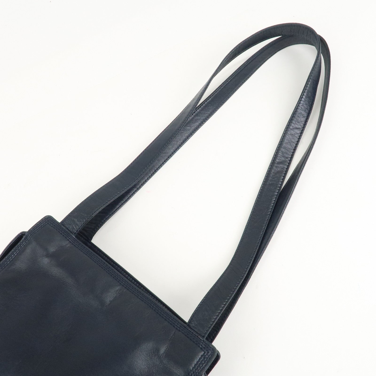 LOEWE Anagram Leather Shoulder Bag Navy