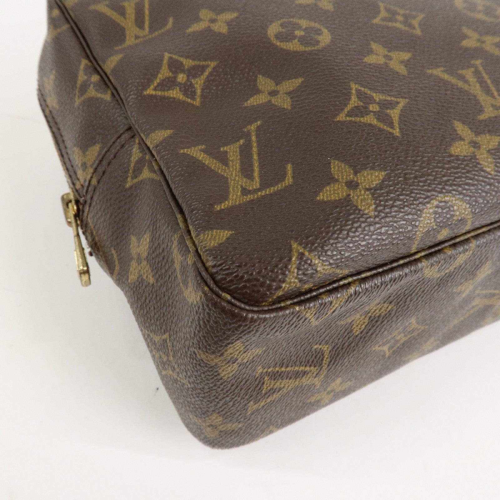 Louis Vuitton Monogram Trousse Toilette 28 Pouch Brown M47522 Used