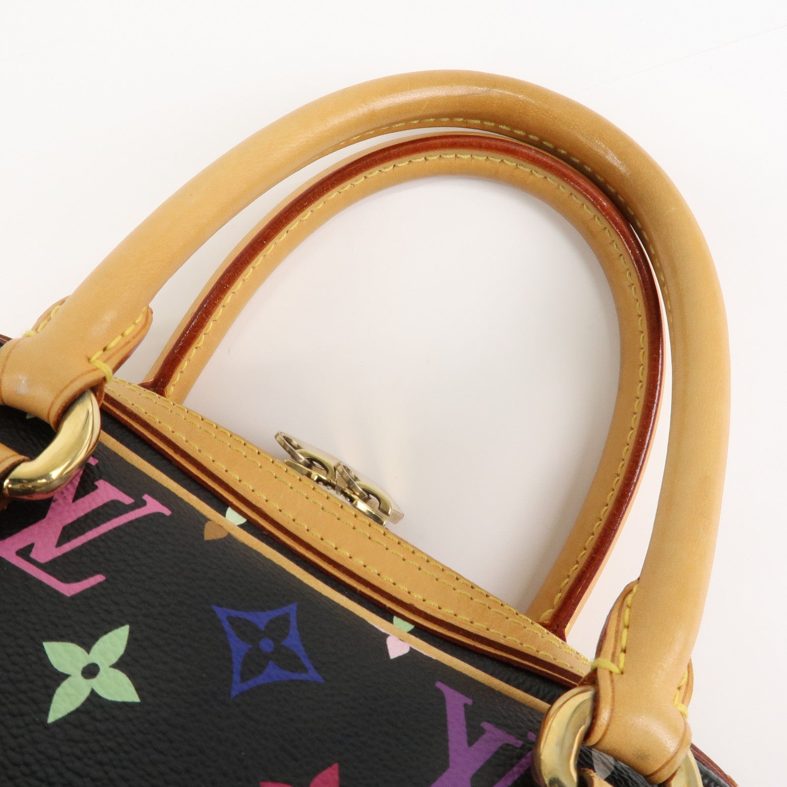 Louis Vuitton Monogram Multi Color Priscilla Hand Bag Noir M40097 Used