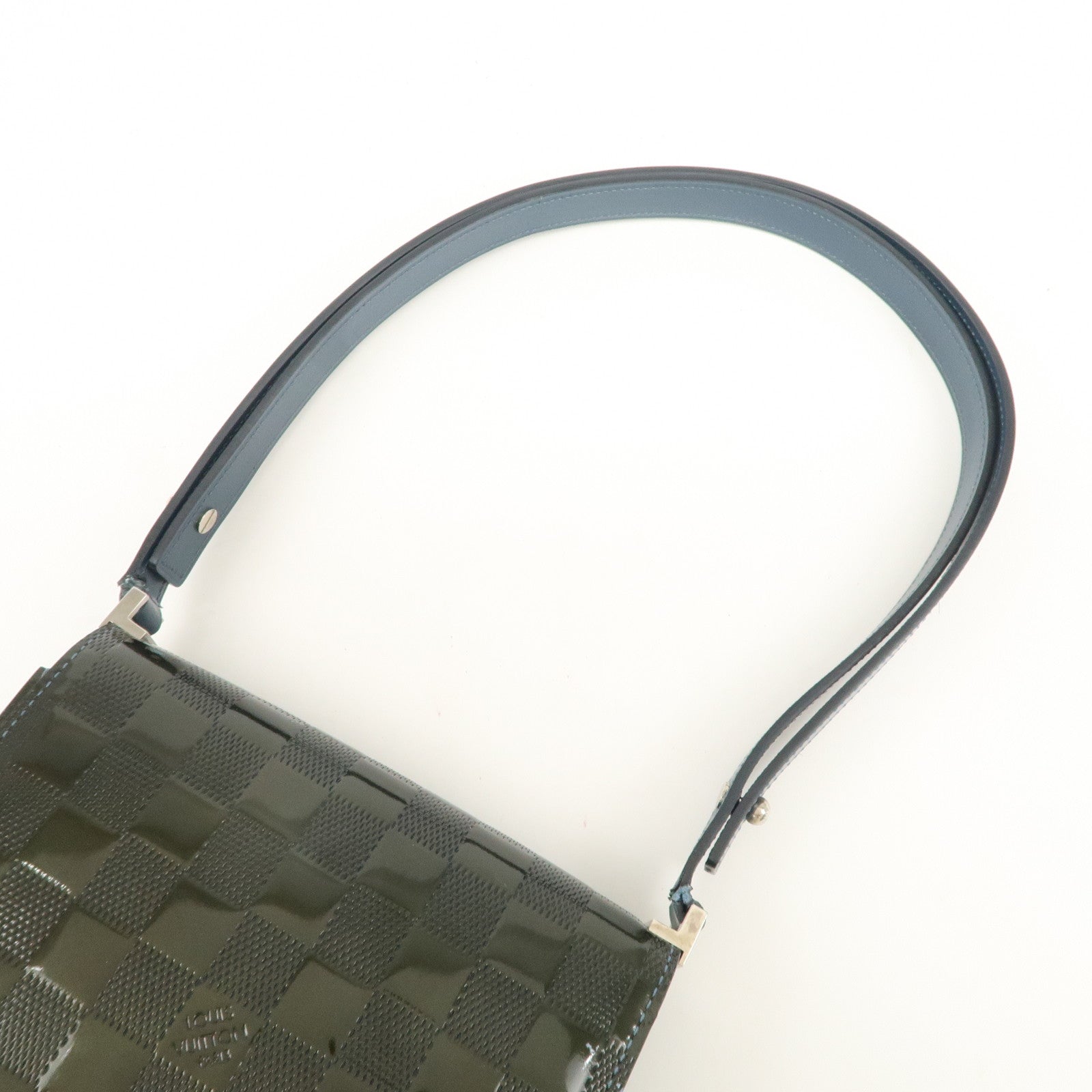 Louis Vuitton Damier Vernis Club Hand Bag Petrole Blue M92128 Used