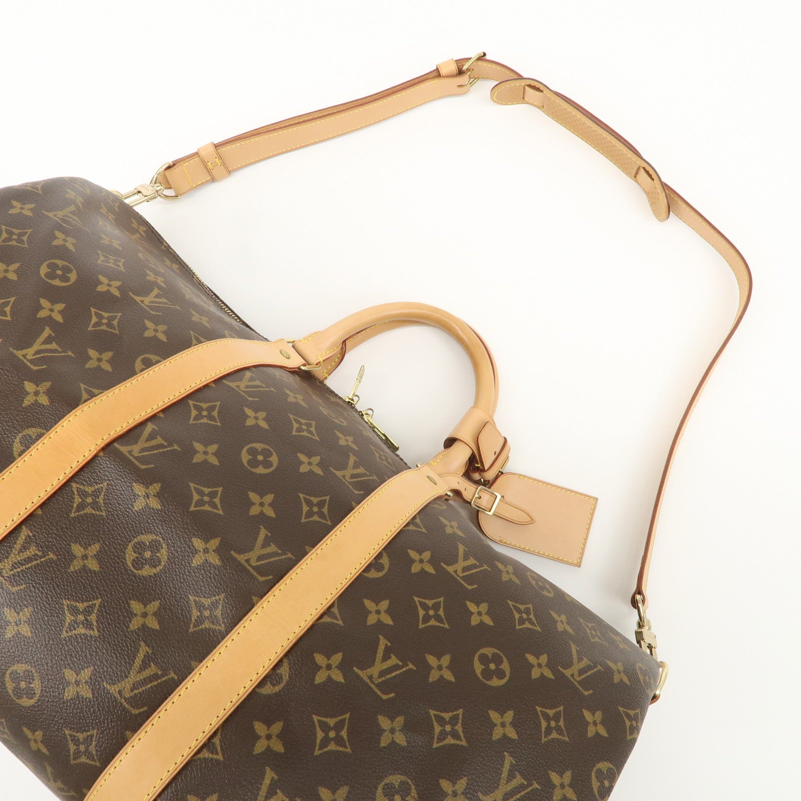 Louis Vuitton Monogram Keep All Bandouliere 50 Boston Bag M41416 Used