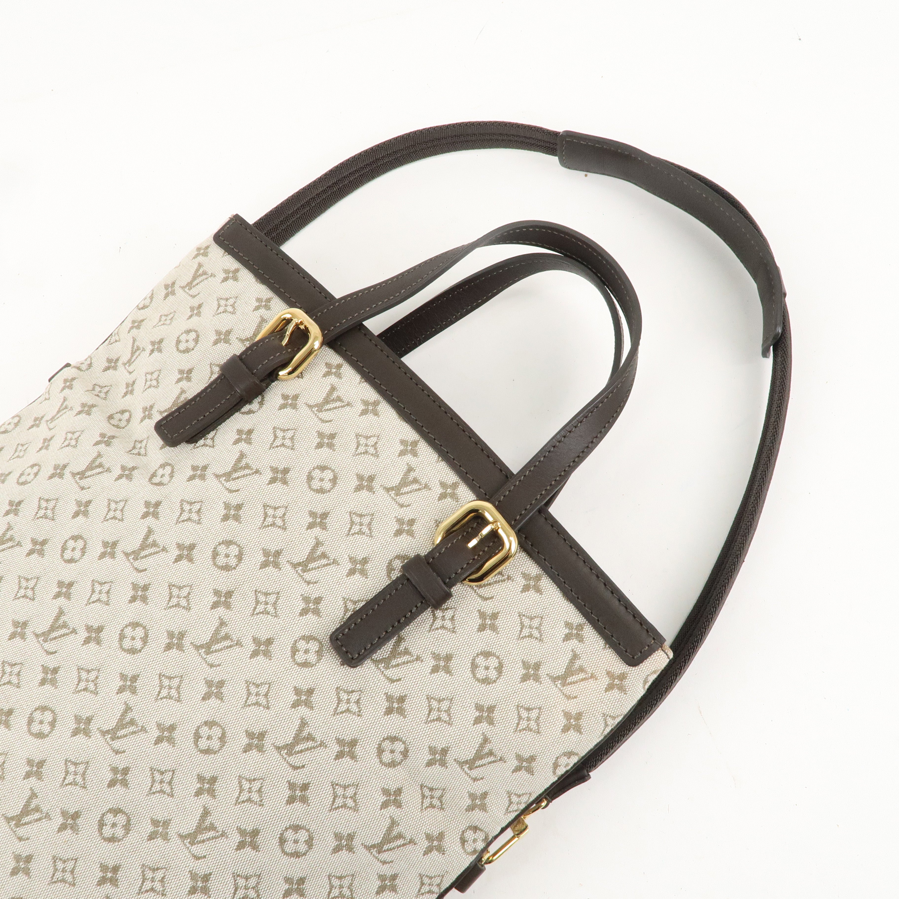 Louis Vuitton Monogram Mini Francoise Hand Bag Khaki M92209