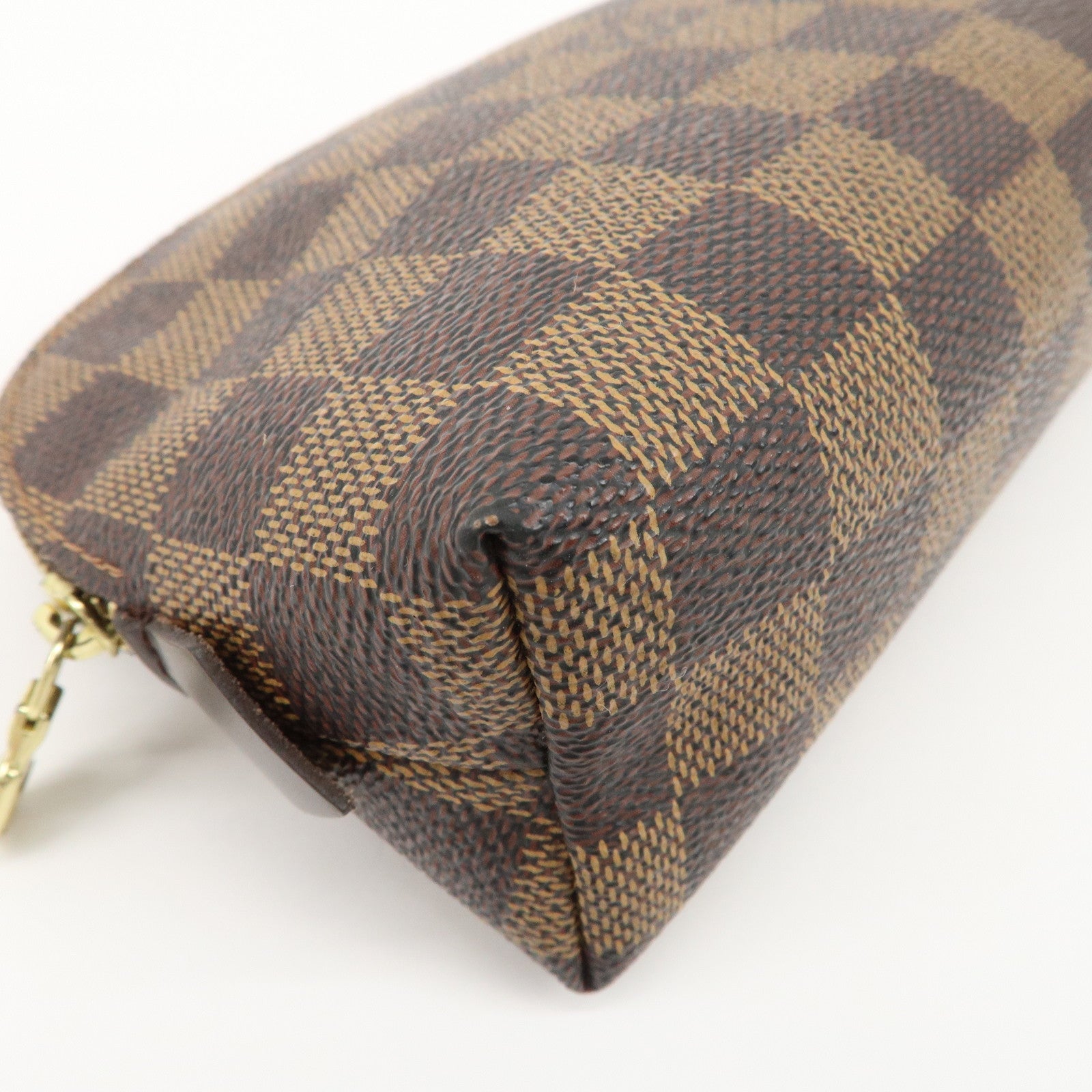 Louis Vuitton Damier Pochette Cosmetic Pouch Brown N47516 Used