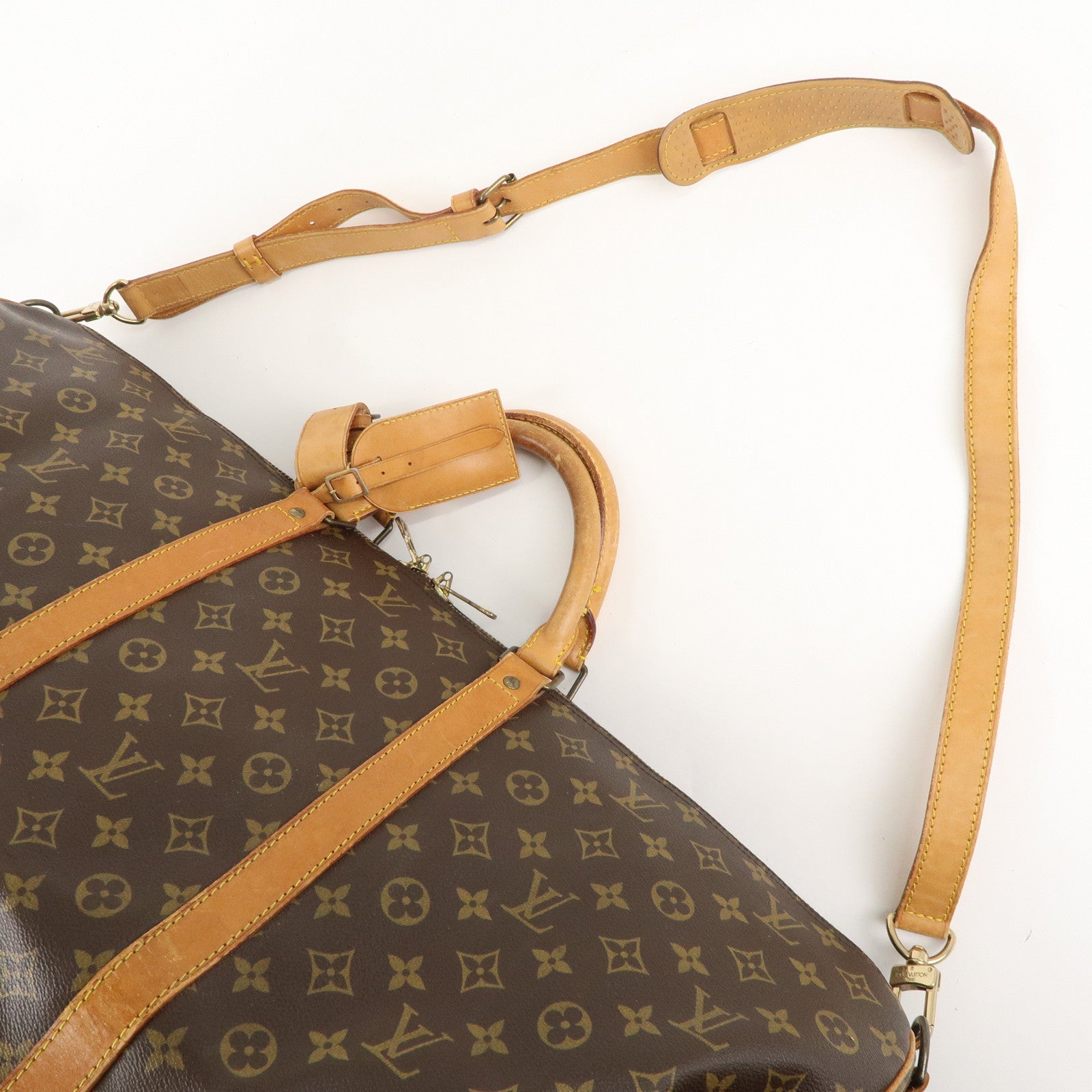 Louis Vuitton Monogram Keep All Bandouliere 60 Bag Brown M41412