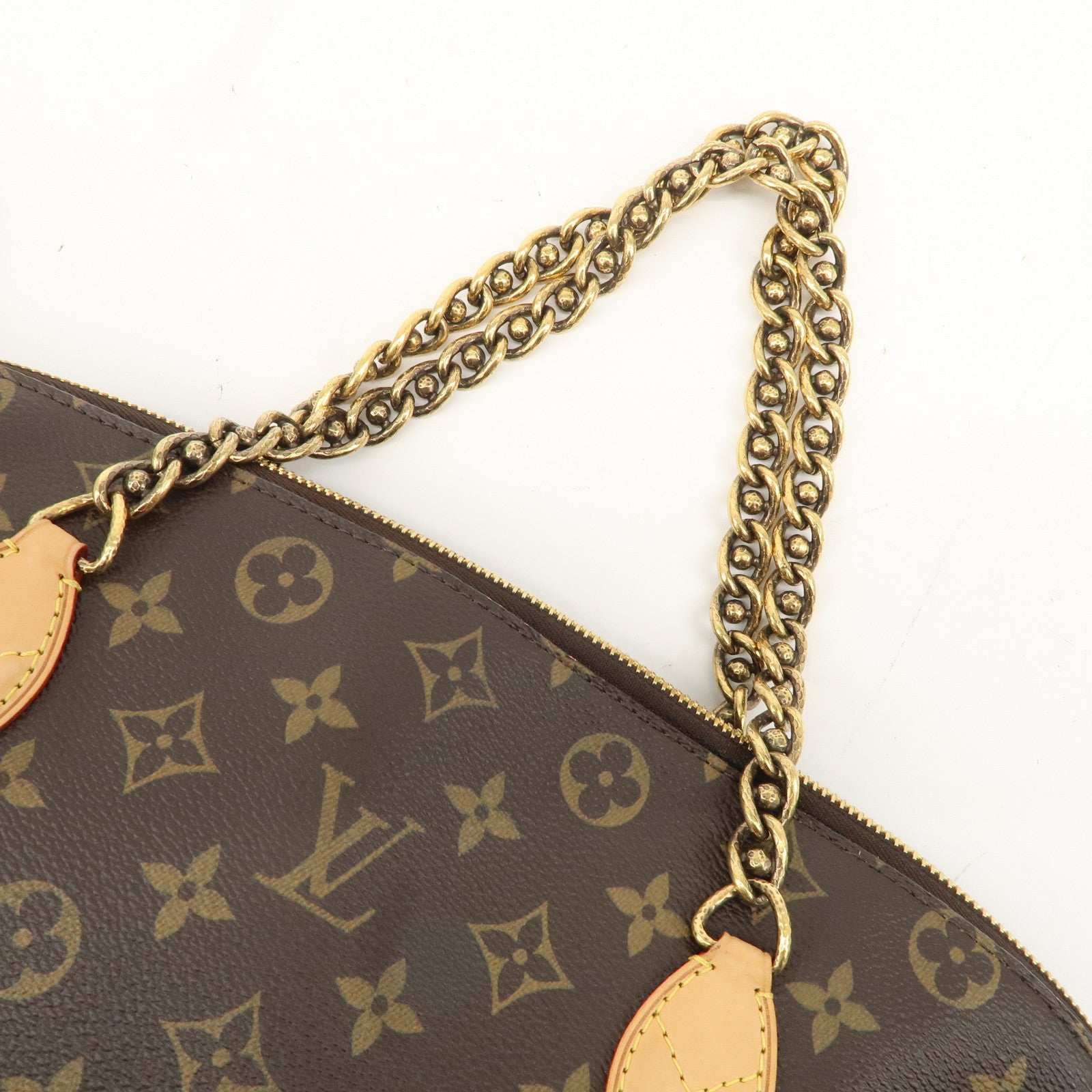 Louis Vuitton Monogram Lock It Chain Hand Bag M40989 Used