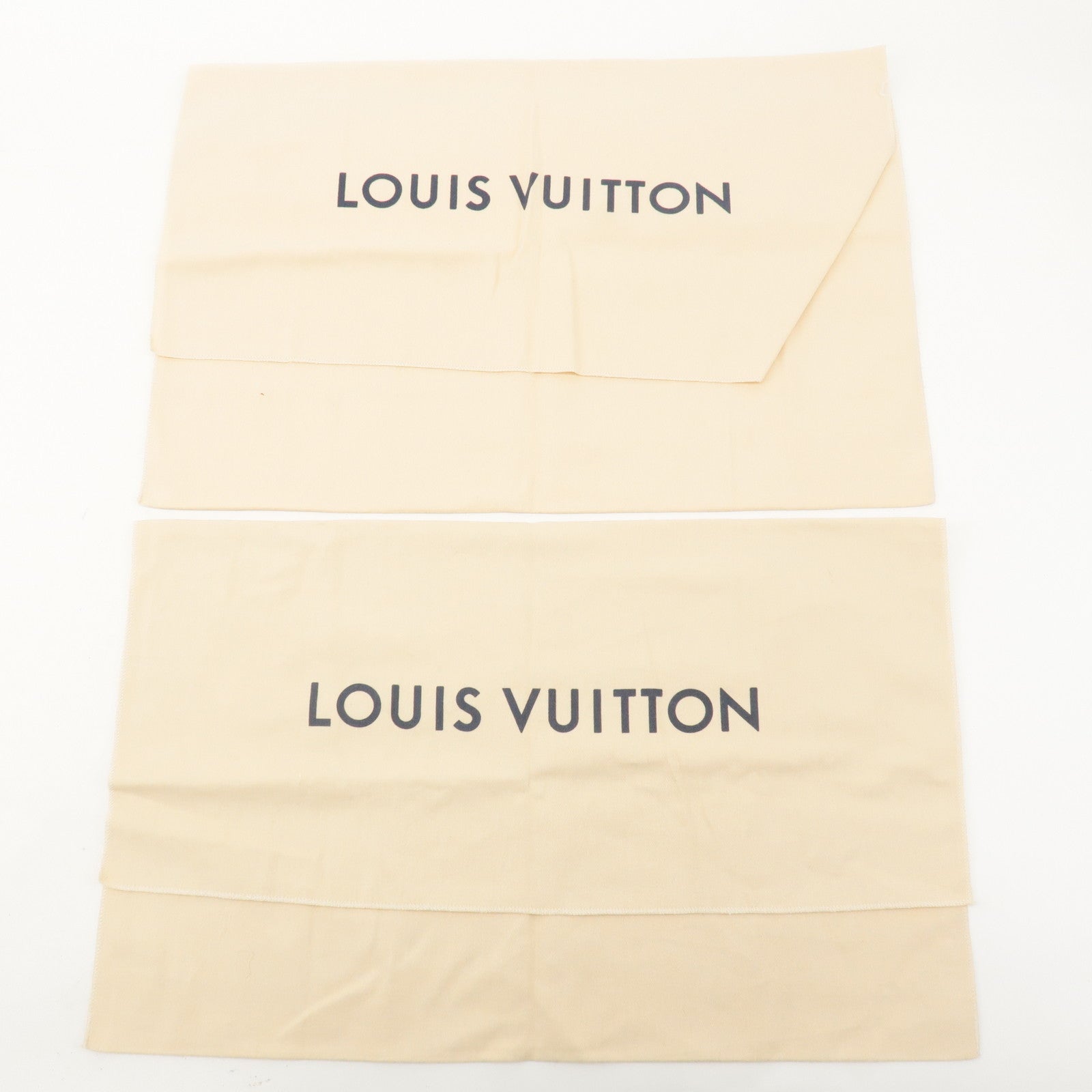 Louis Vuitton Set of 10 Dust Bag Storage Bag Flap Drawstring Beige