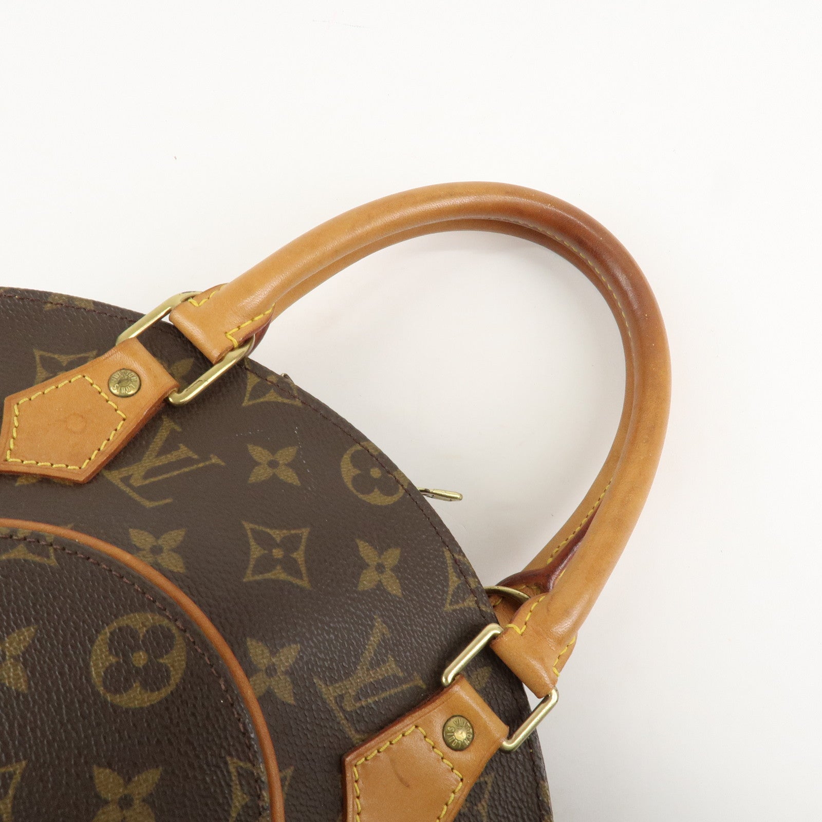 Louis Vuitton Monogram Ellipse PM Hand Bag Brown M51127 Used