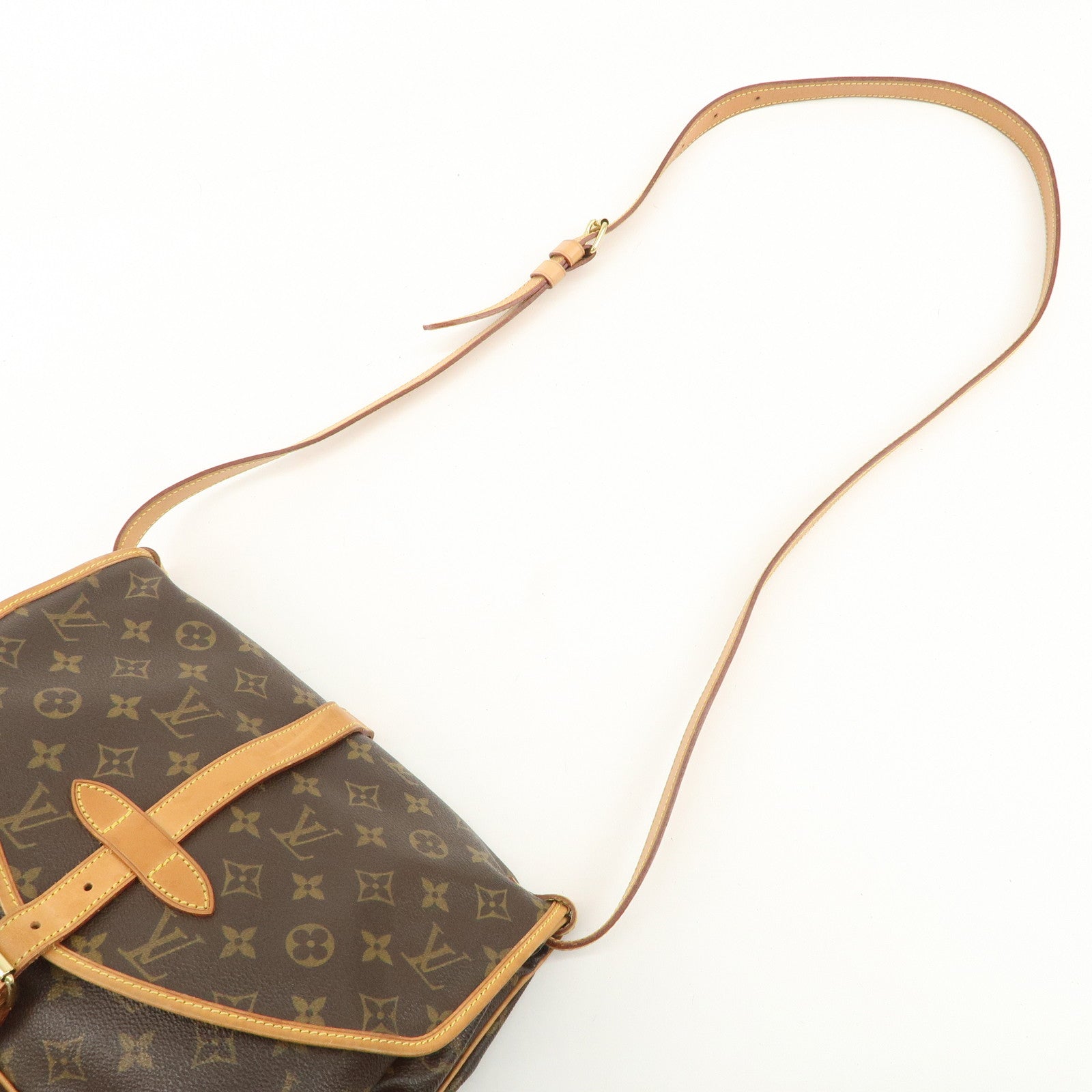 Louis Vuitton Monogram Saumur 30 Crossbody Bag Brown M42256 Used